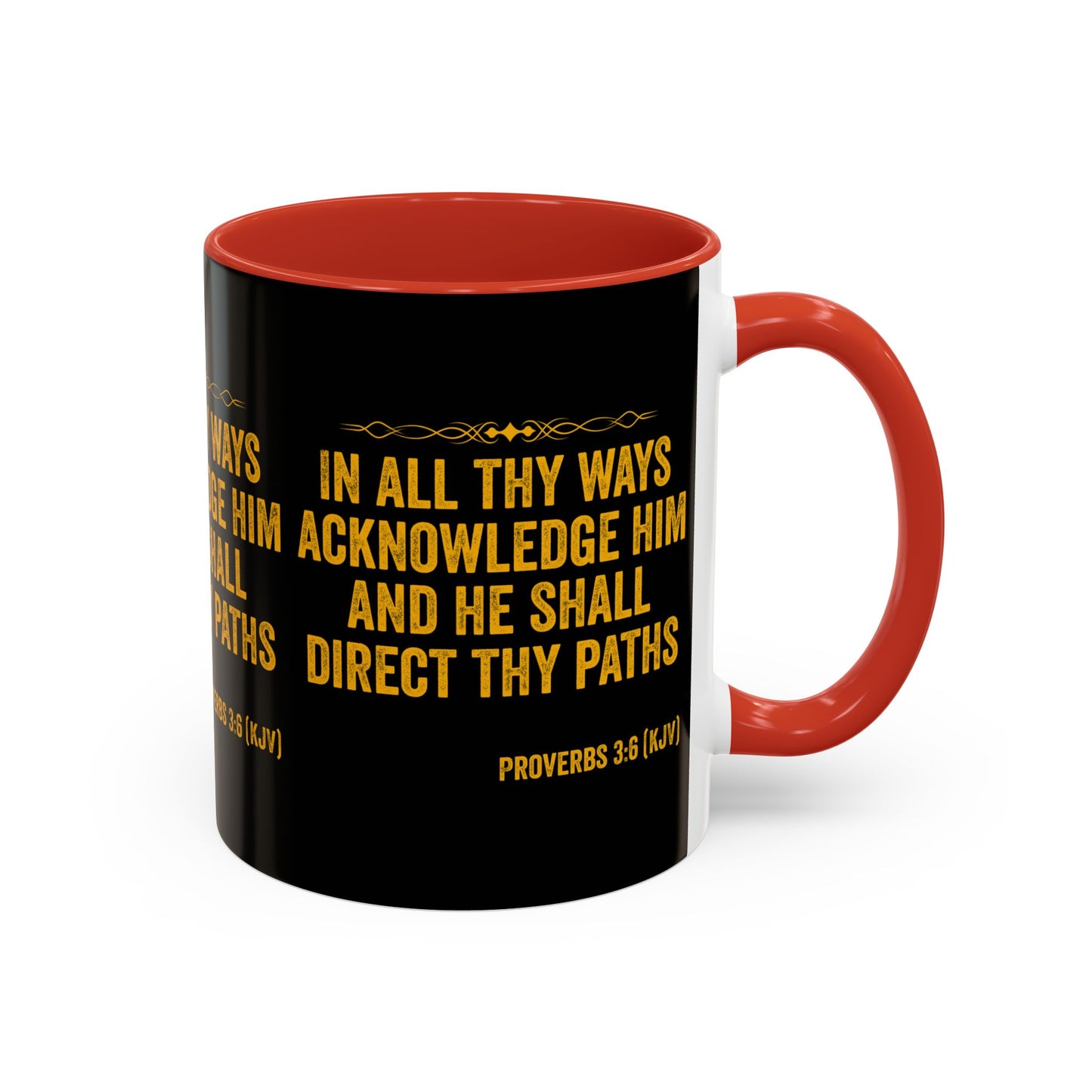 Proverbs 3:6 KJV Coffee Mug In All Thy Ways Acknowledge Him Inspirational Faith Based Gift For Believers