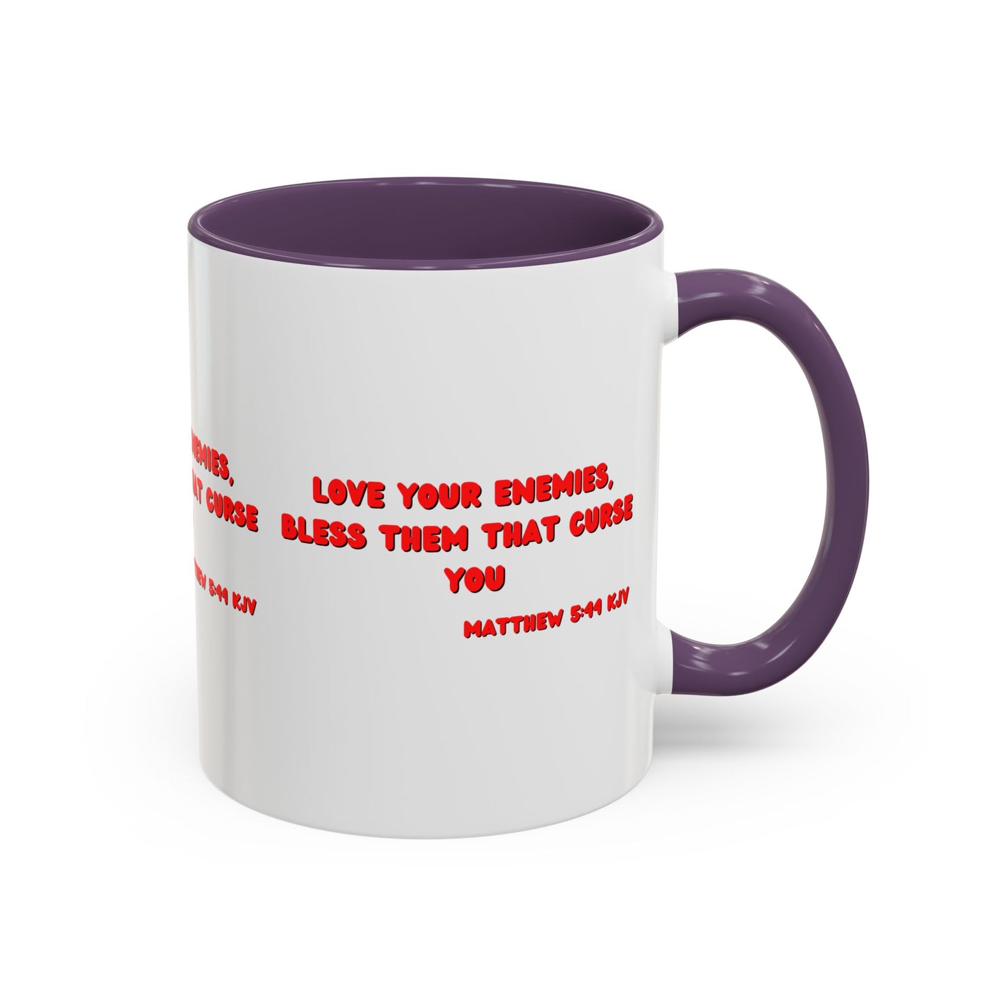 Matthew 5:44 KJV Coffee Mug Love Your Enemies Biblical Christian Gift for Faith-Based Living