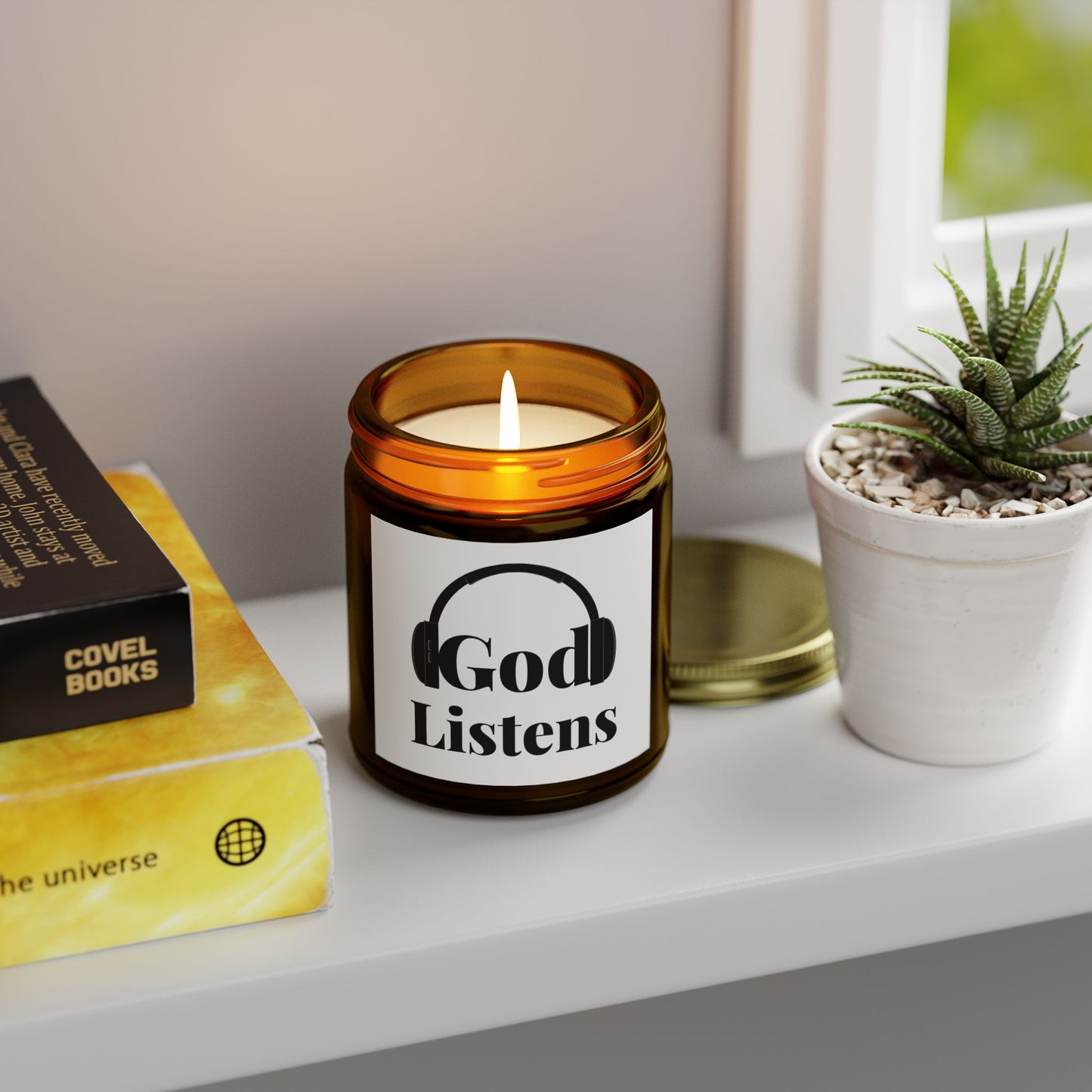 God Listens Scented Candle Faith Based Christian Gift for Him or Her