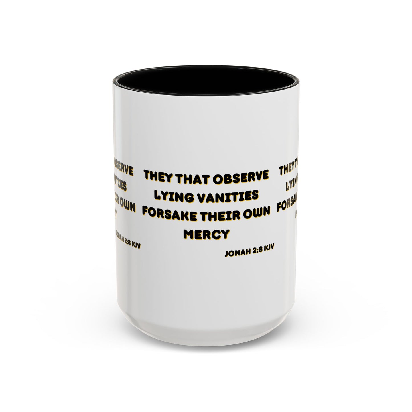 Jonah 2:8 KJV Coffee Mug They That Observe Lying Vanities Biblical Christian Gift for Faith-Based Living