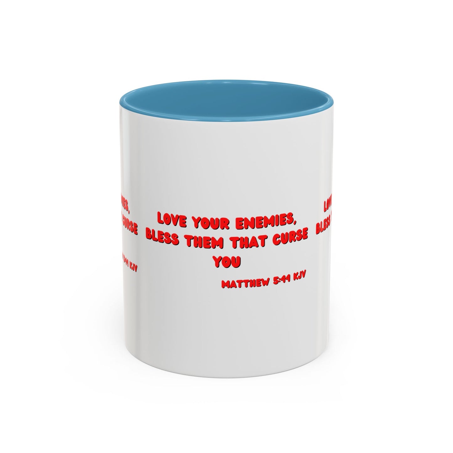 Matthew 5:44 KJV Coffee Mug Love Your Enemies Biblical Christian Gift for Faith-Based Living