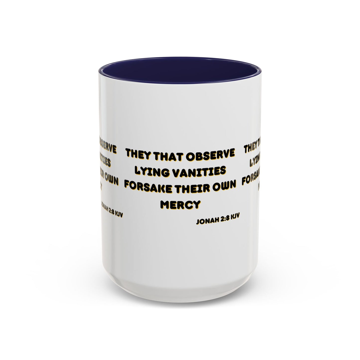 Jonah 2:8 KJV Coffee Mug They That Observe Lying Vanities Biblical Christian Gift for Faith-Based Living