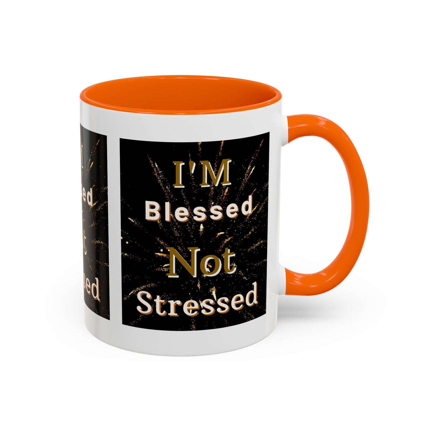 I'm Blessed Not Stressed Coffee Mug Inspirational Christian Gift for Faith-Based Living