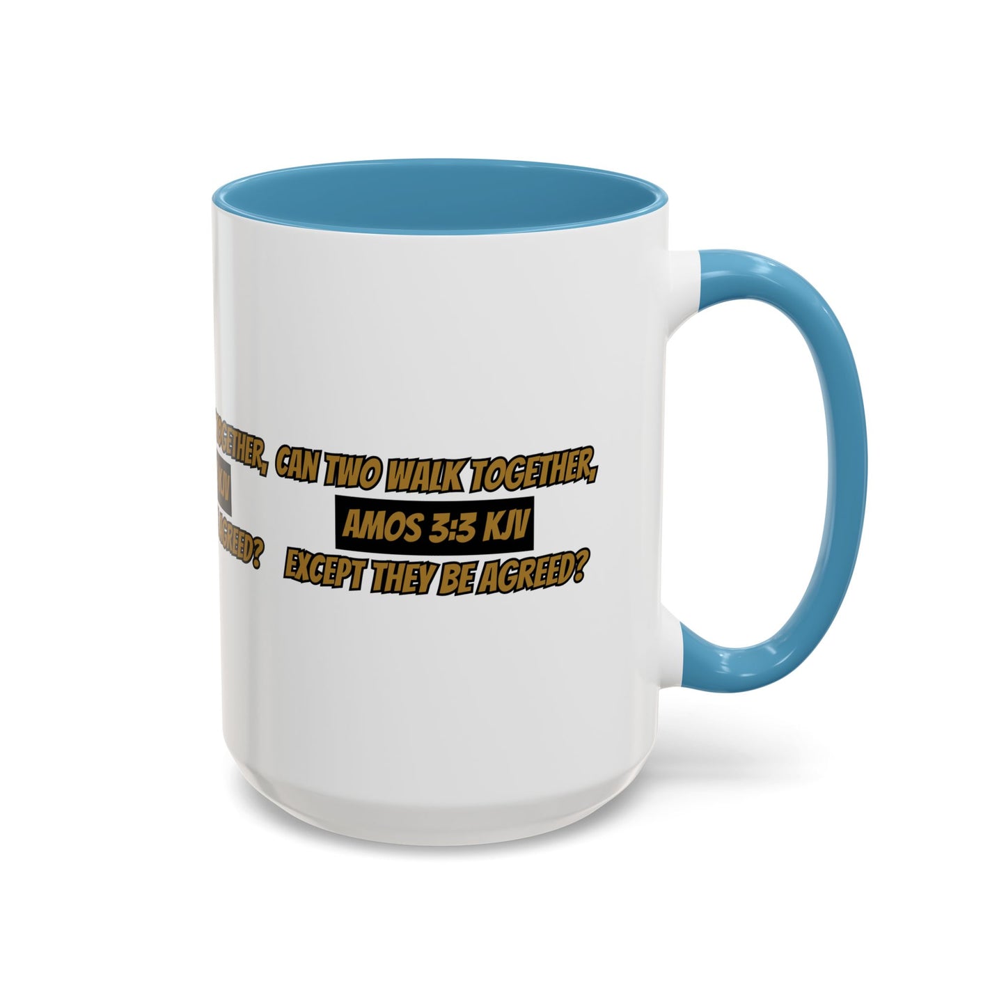 Inspirational Amos 3:3 KJV Bible Verse Coffee Mug Perfect Christian Gift