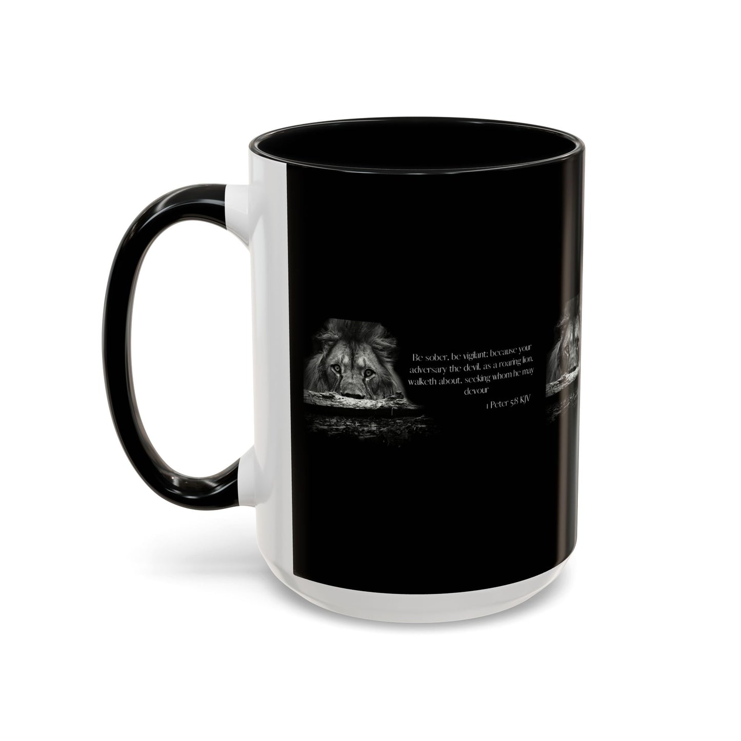 1 Peter 5:8 KJV Bible Verse Coffee Mug Vigilance & Faith With Every Drink