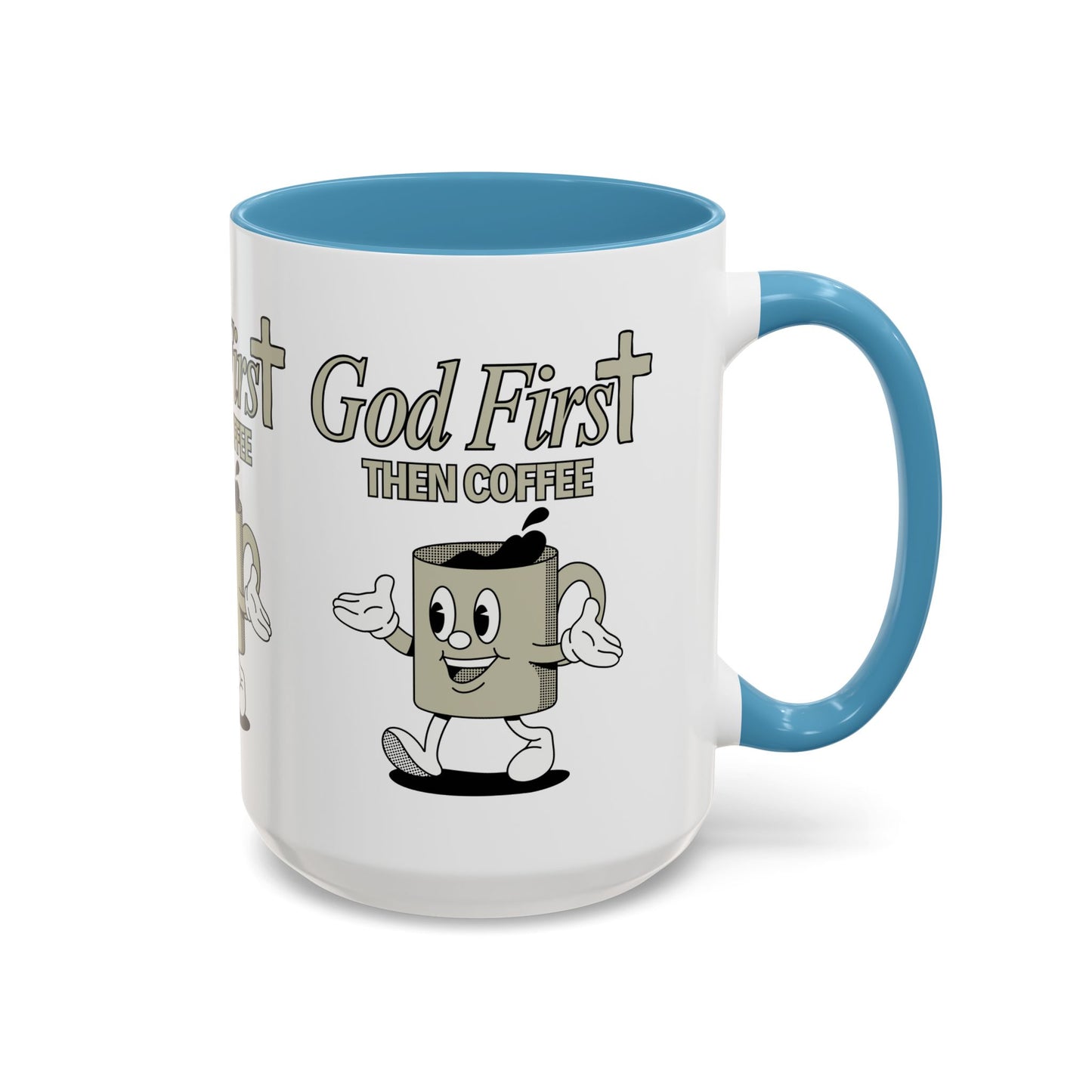 God First Then Coffee Mug Inspirational Christian Gift for Faith Based Coffee Lovers