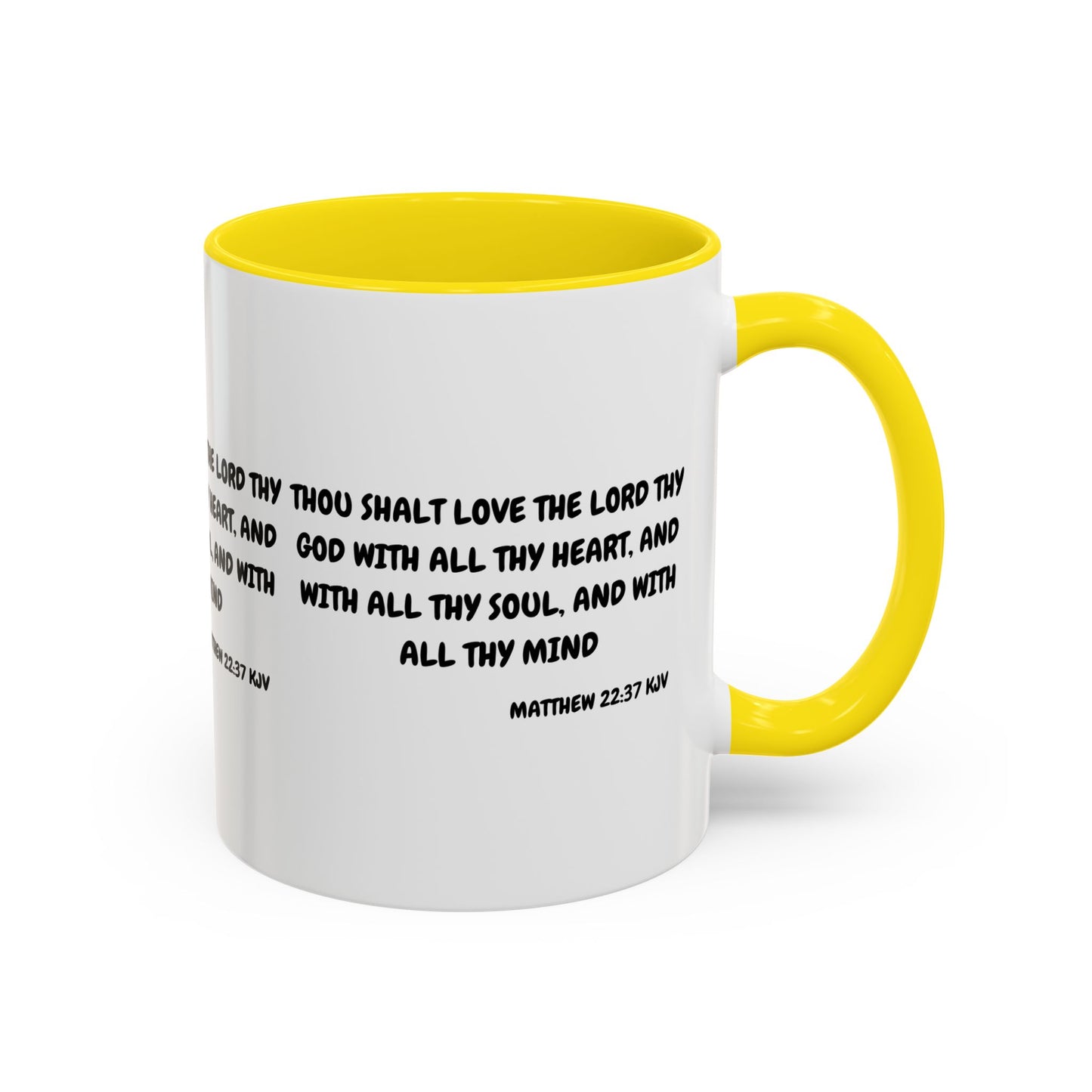 Matthew 22:37 KJV Coffee Mug Love the Lord Your God Biblical Christian Gift for Faith-Based Living