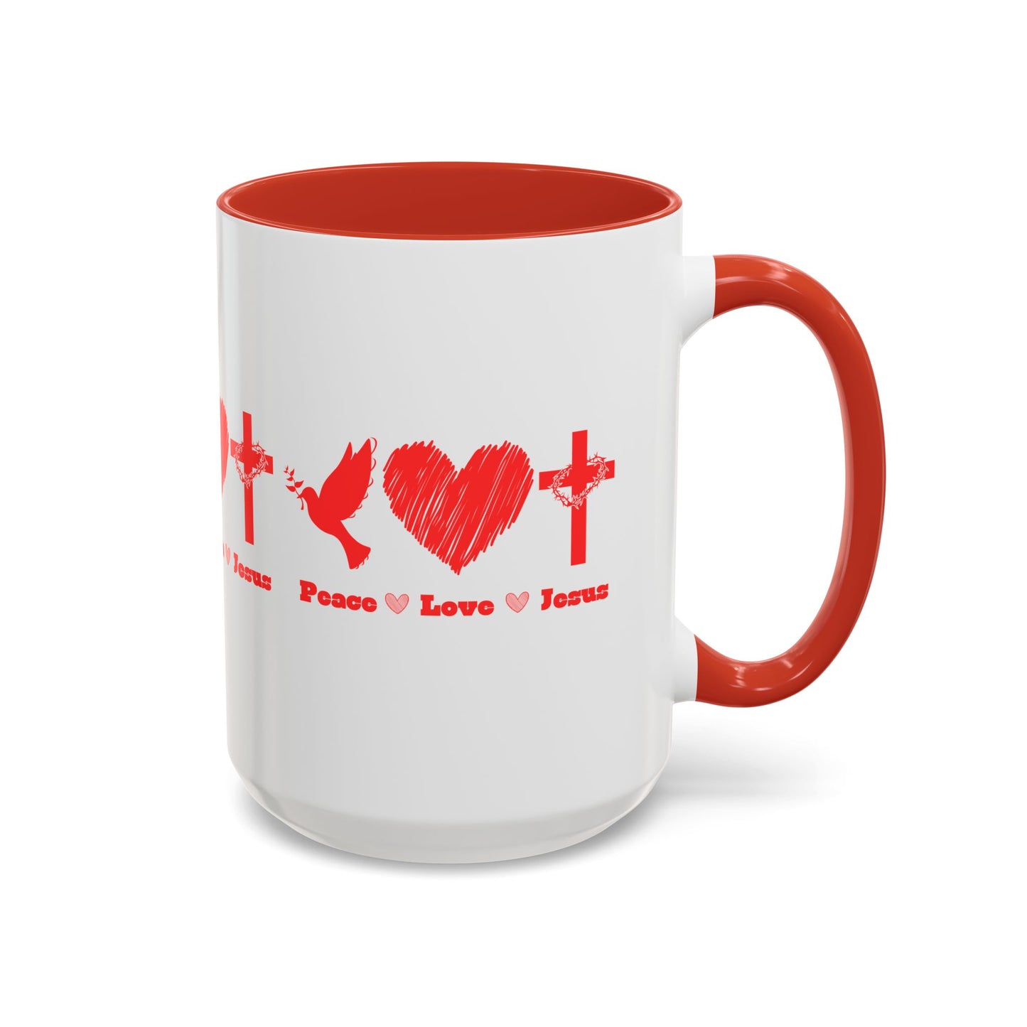 Peace Love Jesus Coffee Mug Faith Based Christian Gift