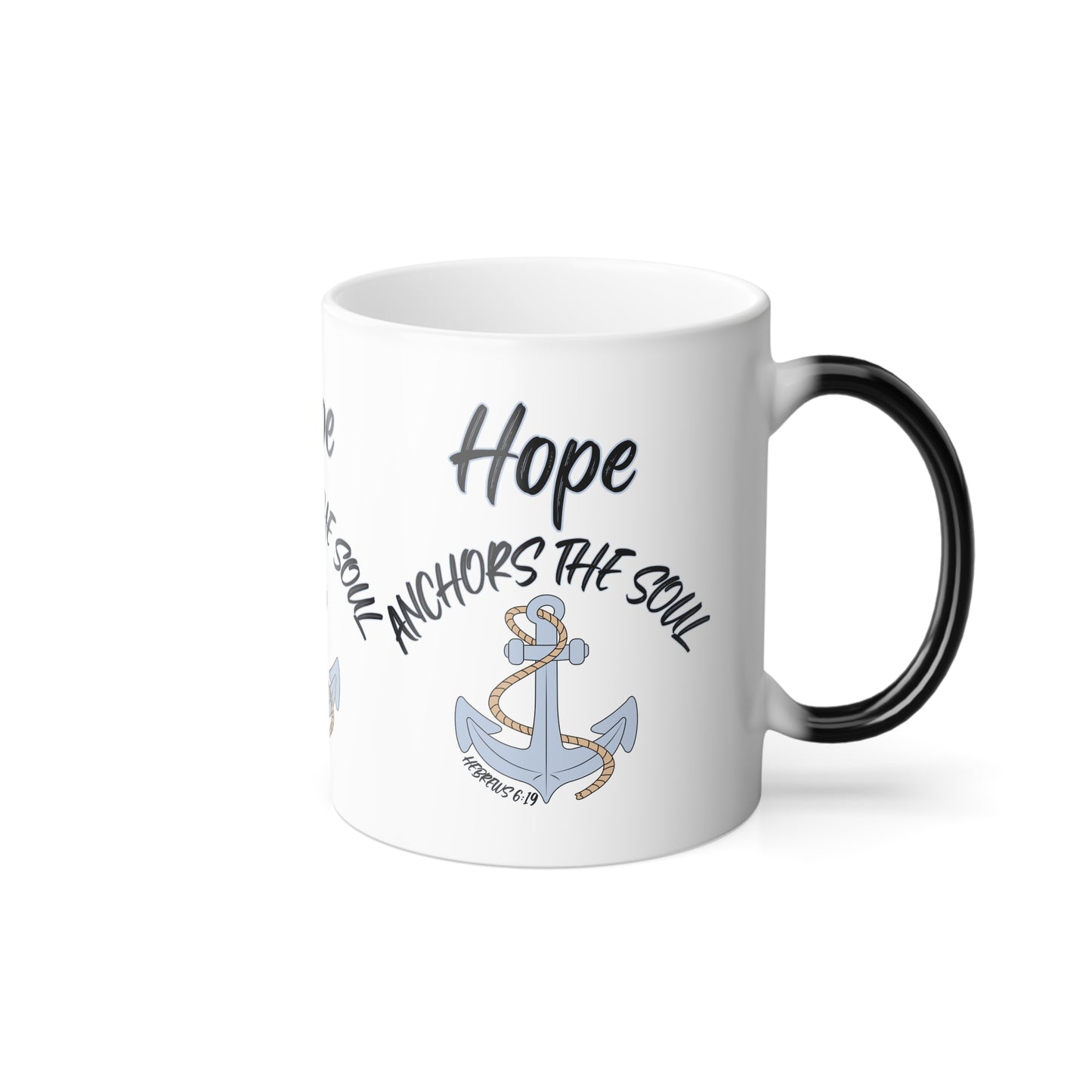 Hebrews 6:19 KJV Color Morphing Coffee Mug Anchor of Hope and Faith Biblical Gift for Believers