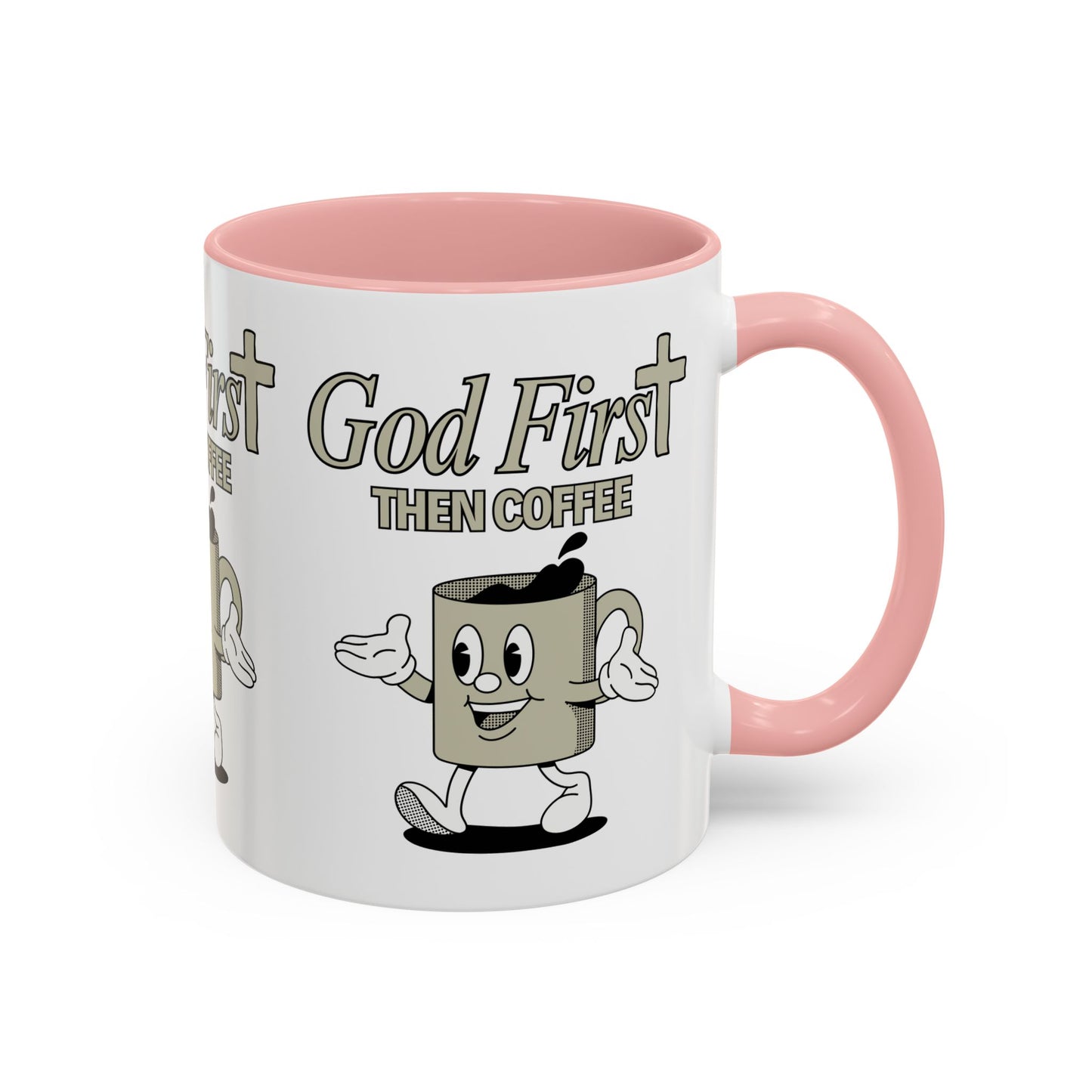 God First Then Coffee Mug Inspirational Christian Gift for Faith Based Coffee Lovers