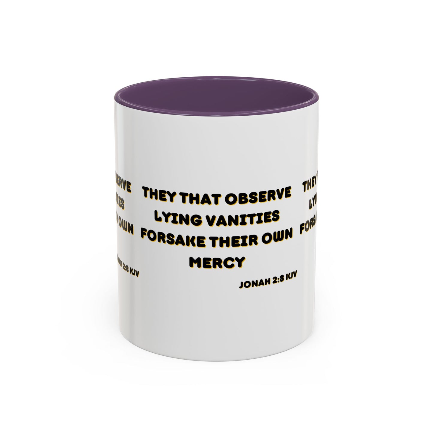 Jonah 2:8 KJV Coffee Mug They That Observe Lying Vanities Biblical Christian Gift for Faith-Based Living