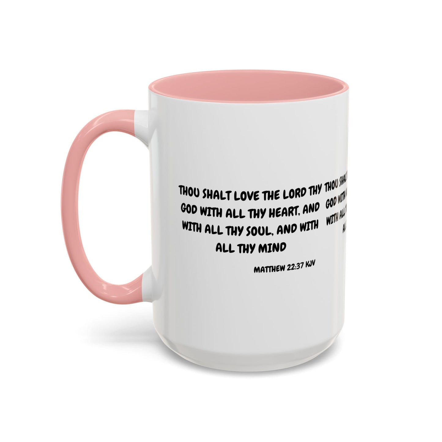 Matthew 22:37 KJV Coffee Mug Love the Lord Your God Biblical Christian Gift for Faith-Based Living