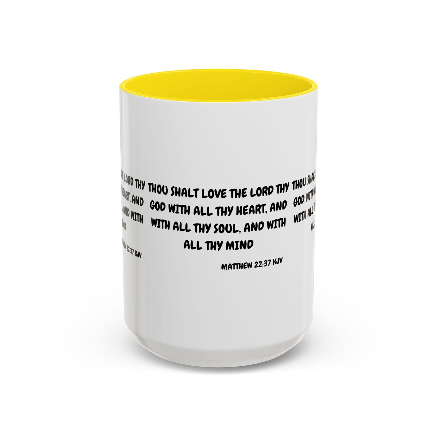 Matthew 22:37 KJV Coffee Mug Love the Lord Your God Biblical Christian Gift for Faith-Based Living