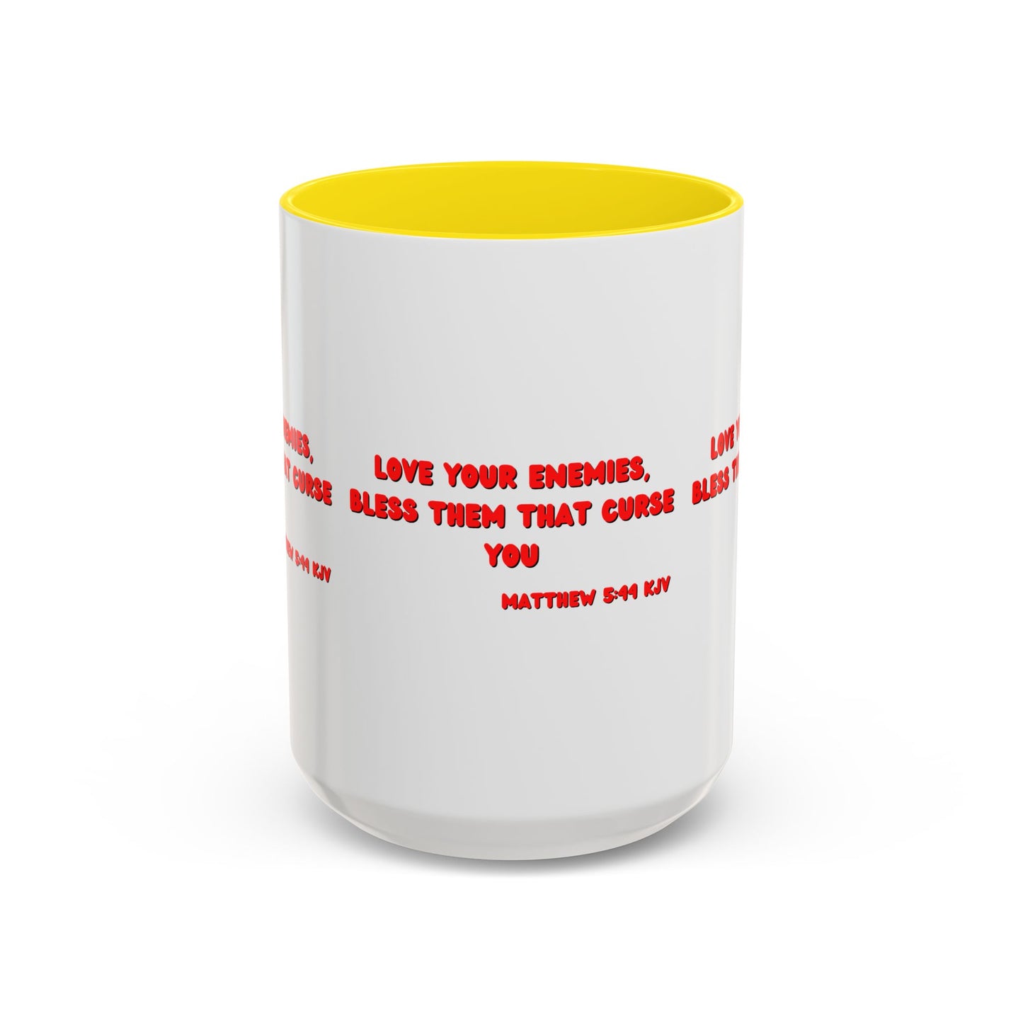 Matthew 5:44 KJV Coffee Mug Love Your Enemies Biblical Christian Gift for Faith-Based Living