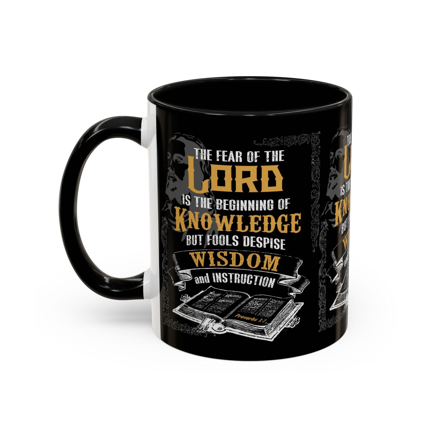 Proverbs 1:7 Bible Verse Coffee Mug Wisdom In Every Sip