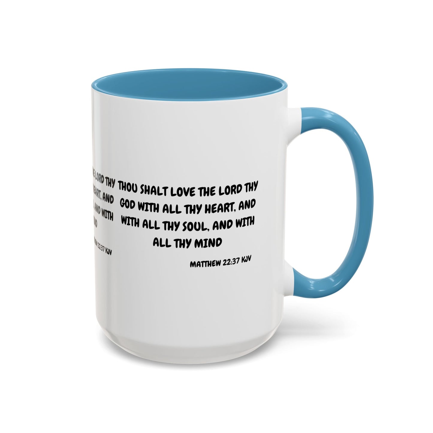 Matthew 22:37 KJV Coffee Mug Love the Lord Your God Biblical Christian Gift for Faith-Based Living