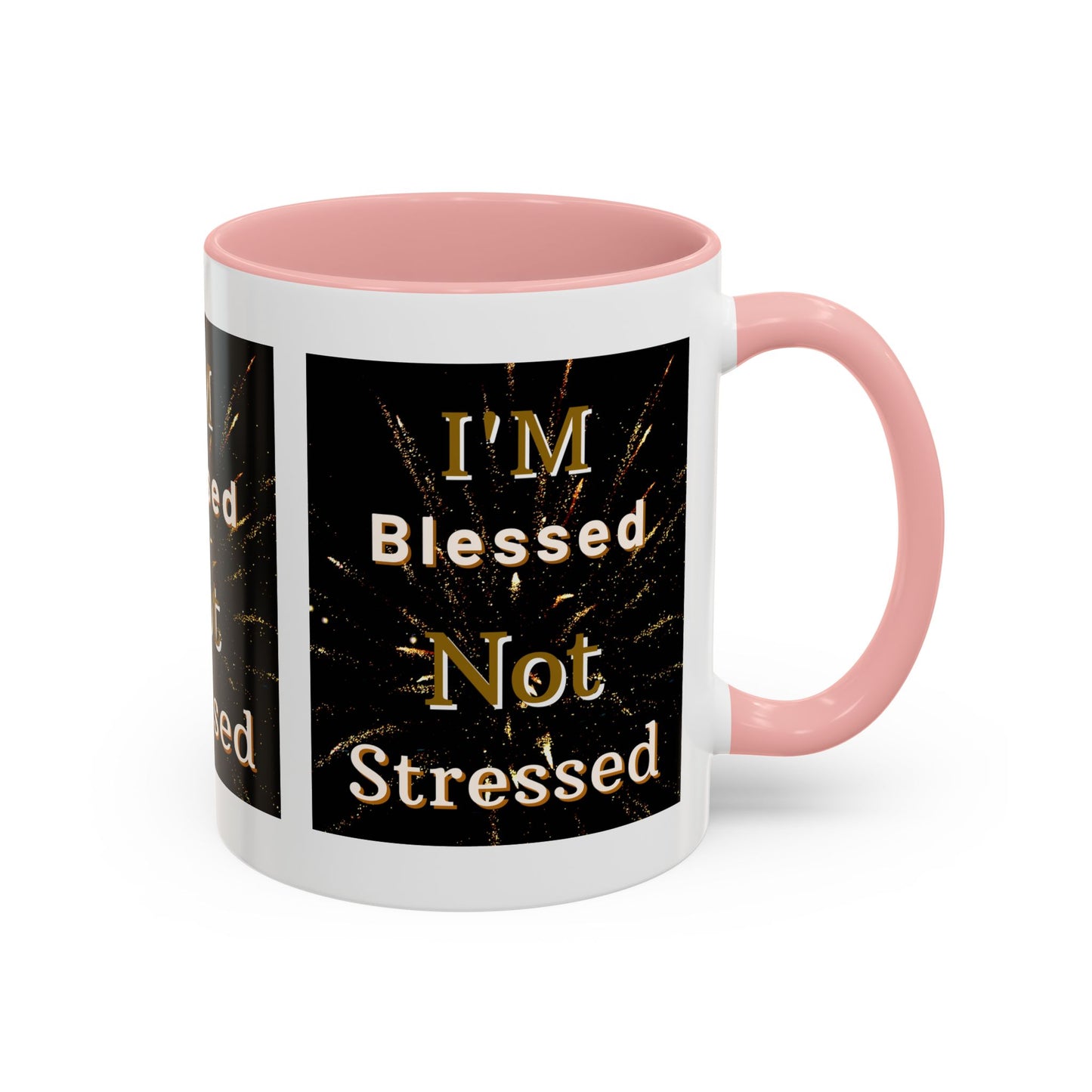 I'm Blessed Not Stressed Coffee Mug Inspirational Christian Gift for Faith-Based Living