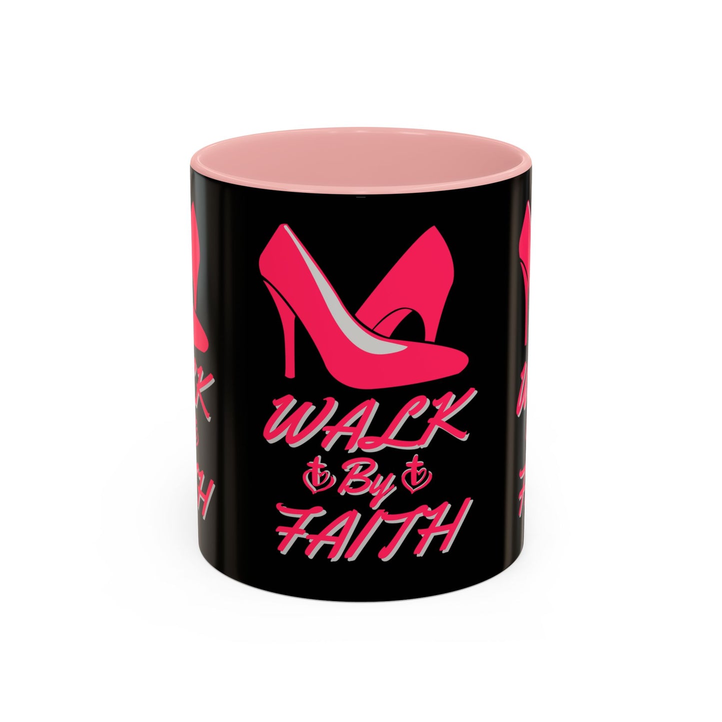 Walk By Faith Biblical Coffee Mug with High Heel Design Christian Gift for Her