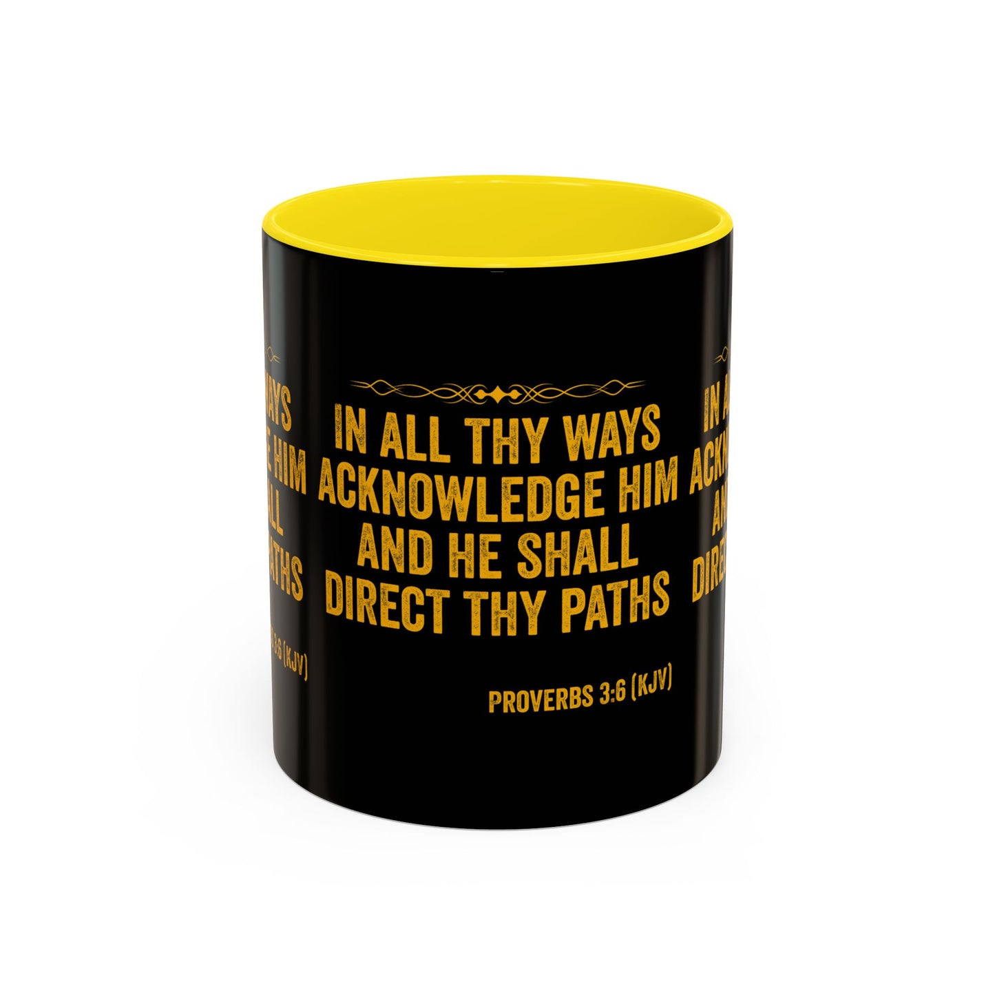 Proverbs 3:6 KJV Coffee Mug In All Thy Ways Acknowledge Him Inspirational Faith Based Gift For Believers