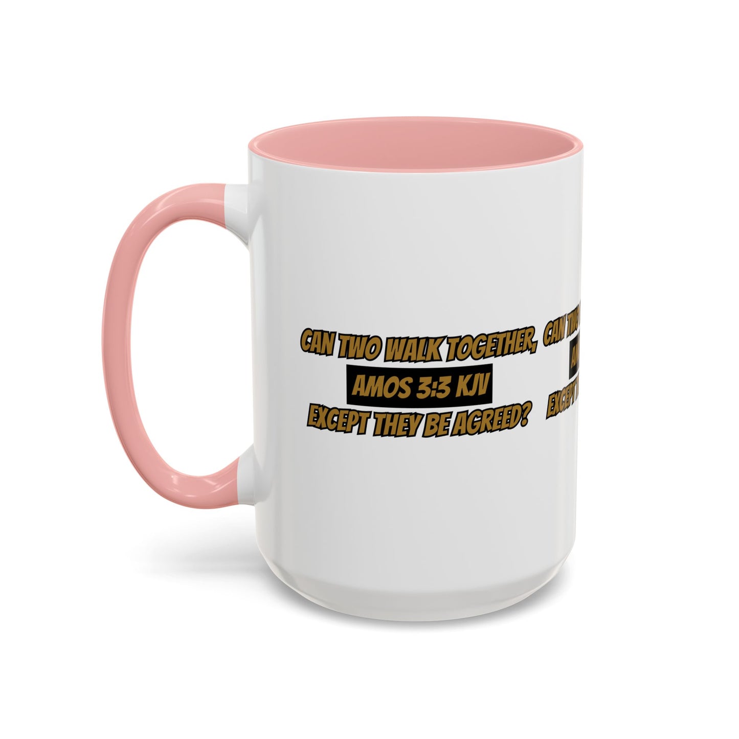 Inspirational Amos 3:3 KJV Bible Verse Coffee Mug Perfect Christian Gift