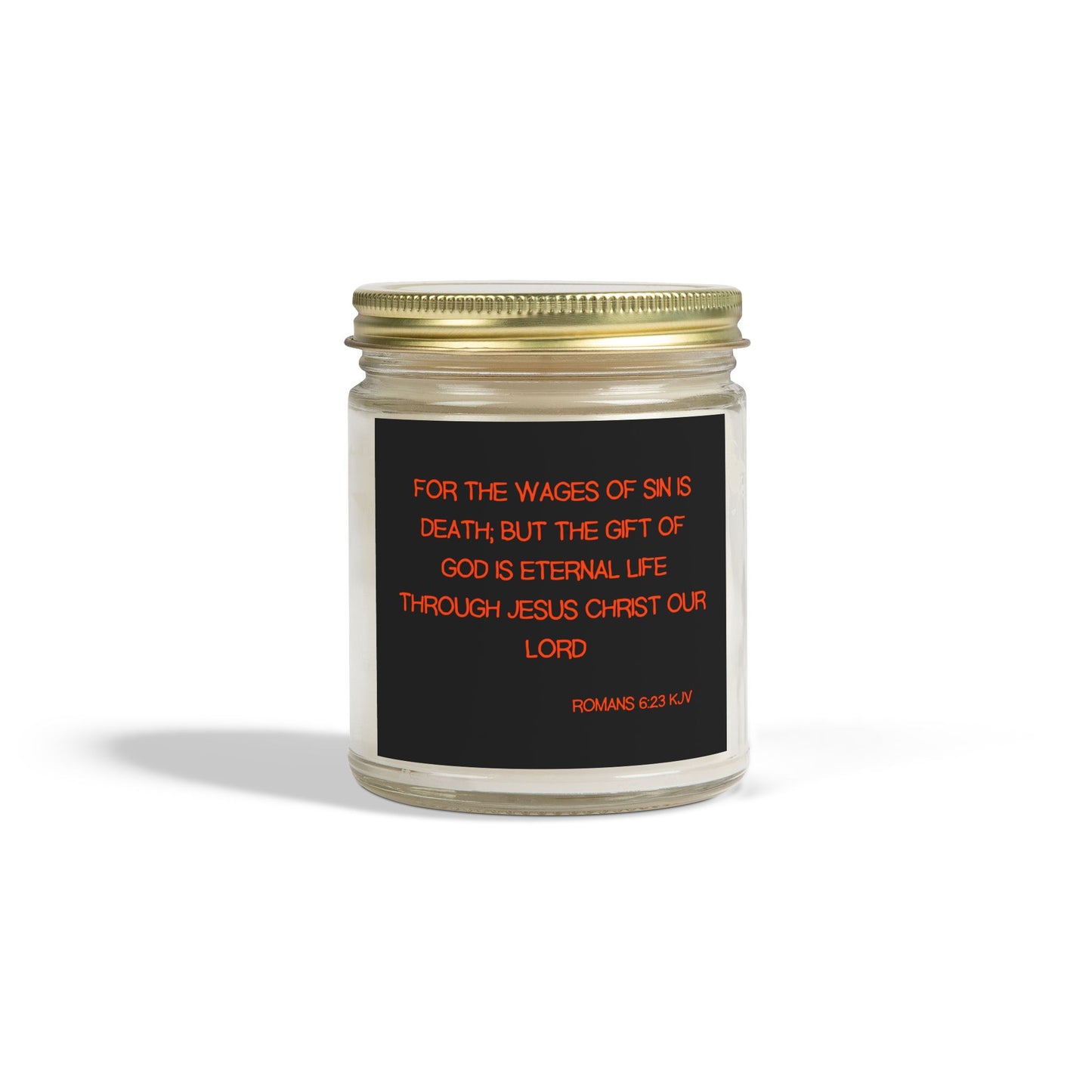 Romans 6:23 KJV Scented Candle The Gift of God is Eternal Life Biblical Christian Gift for Faith-Based Living