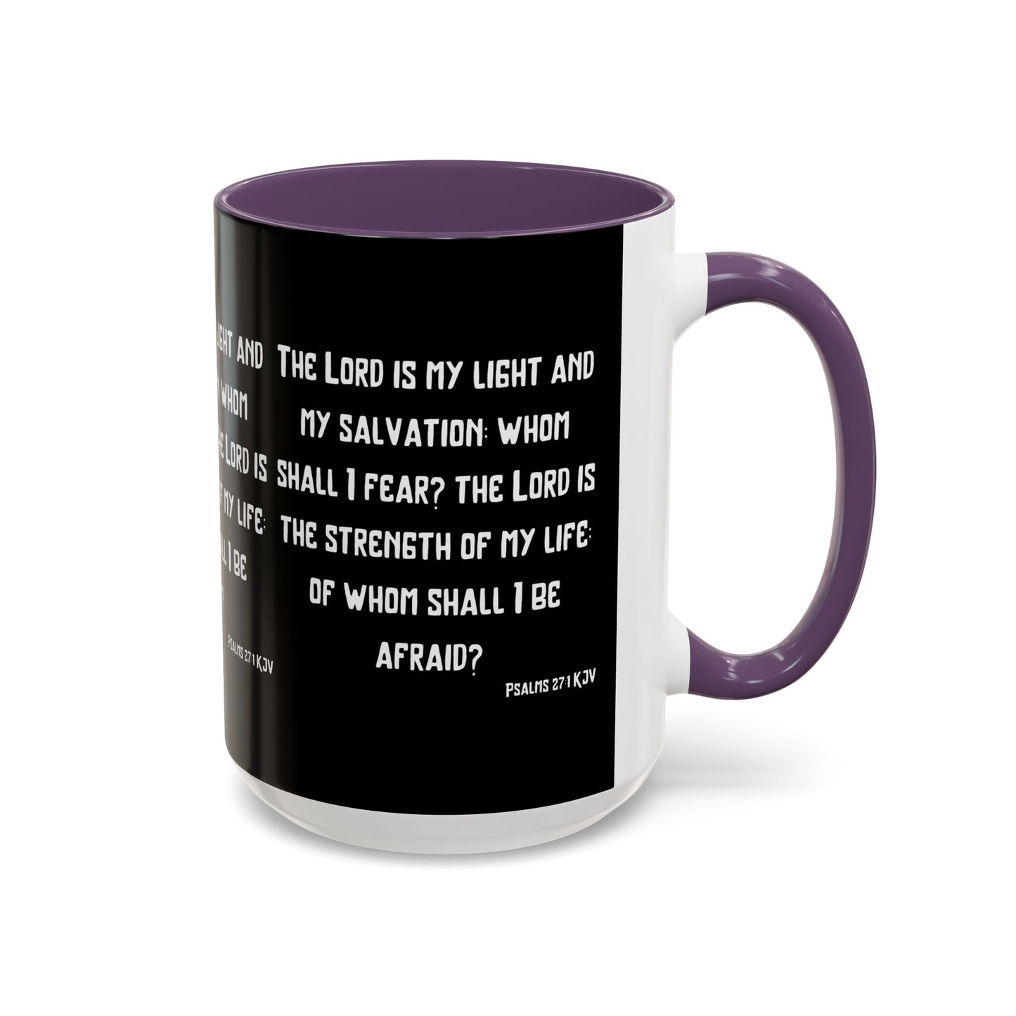 Psalms 27:1 KJV Coffee Mug The Lord is My Light and My Salvation Inspirational Christian Gift for Faith Based Coffee Lovers