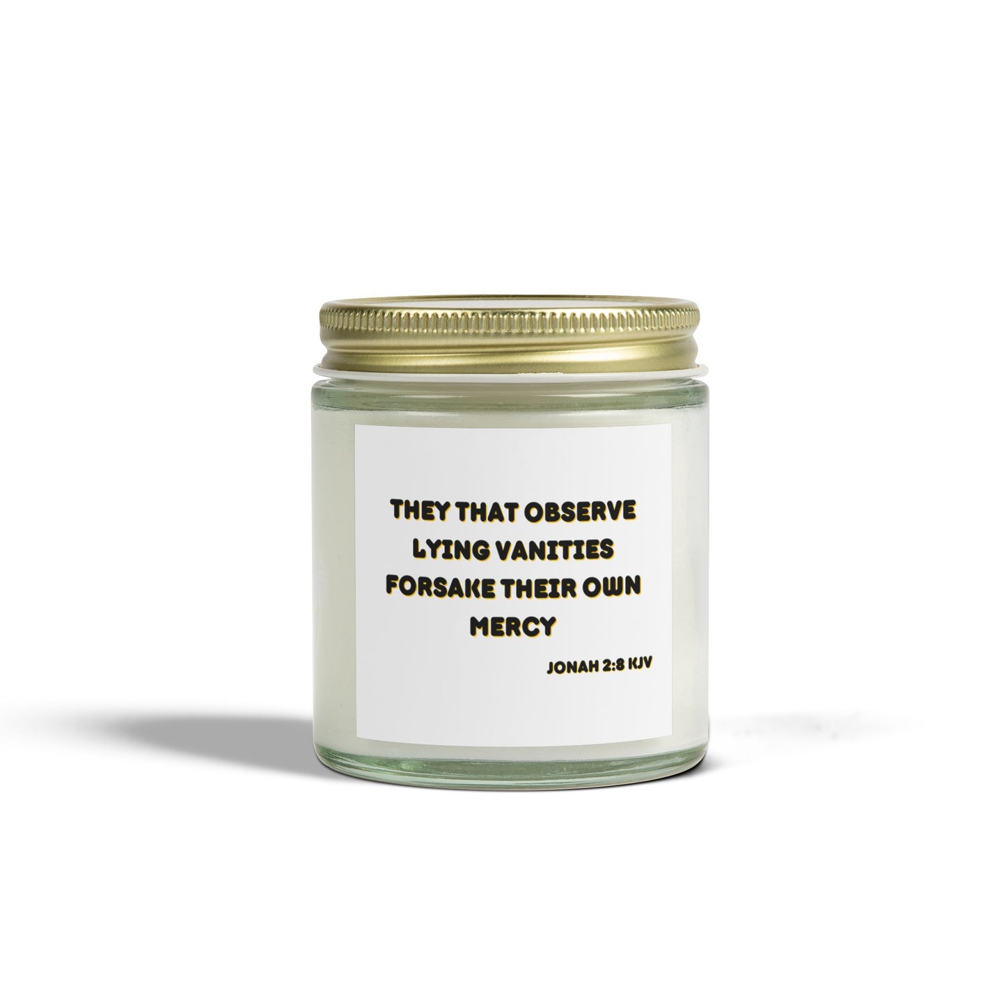 Jonah 2:8 KJV Scented Candle They That Observe Lying Vanities Biblical Christian Gift for Faith-Based Living