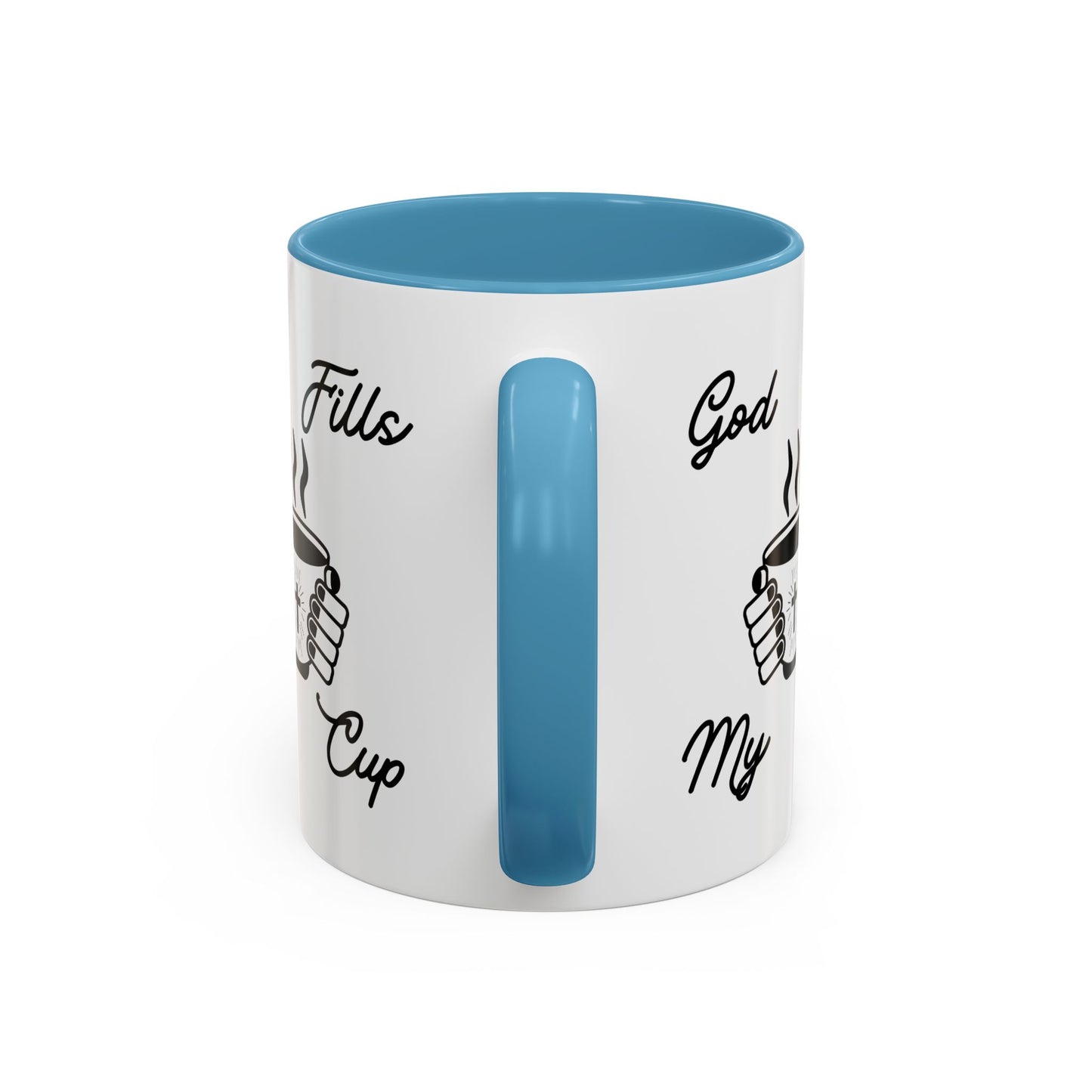 God Fills My Cup Coffee Mug Inspirational Christian Gift for Faith and Encouragement for Coffee Lovers