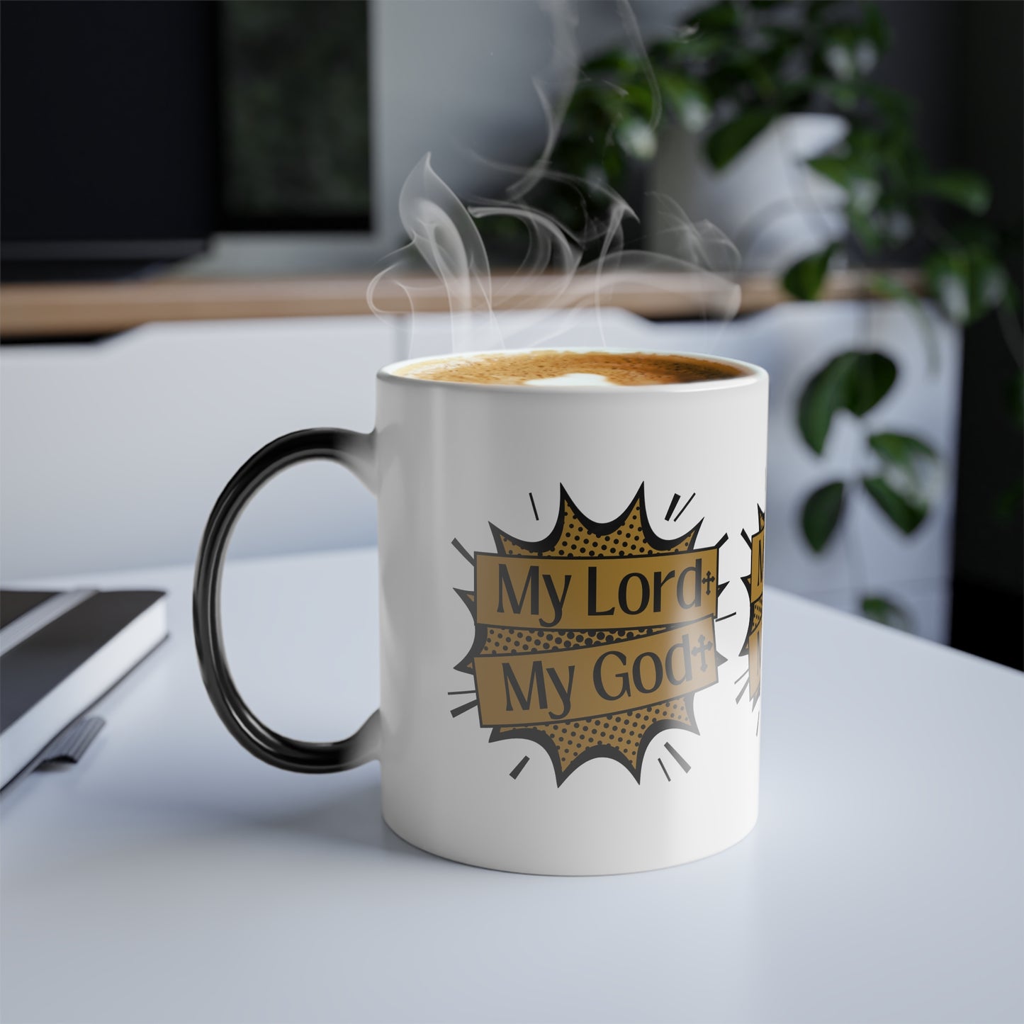 My Lord My God Color Morphing Coffee Mug Faith Based Christian Gift for Believers