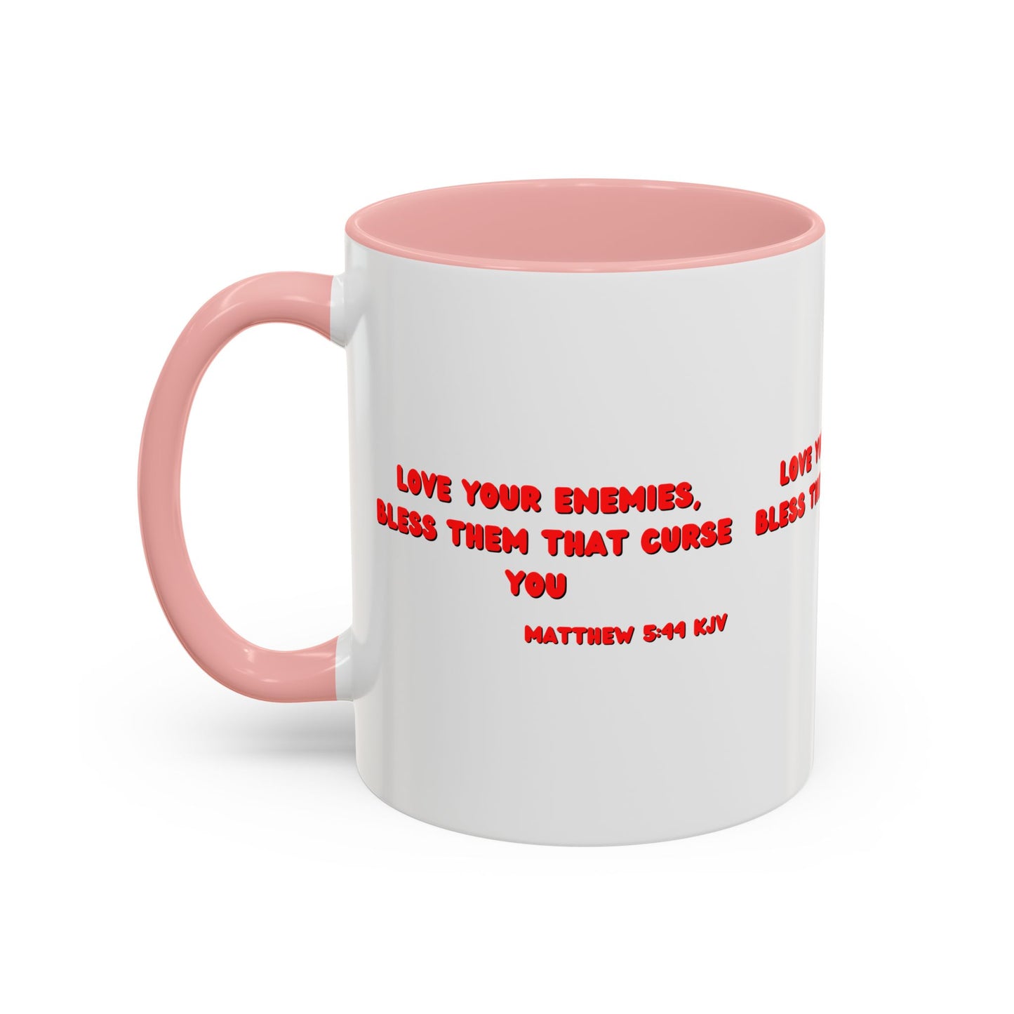 Matthew 5:44 KJV Coffee Mug Love Your Enemies Biblical Christian Gift for Faith-Based Living