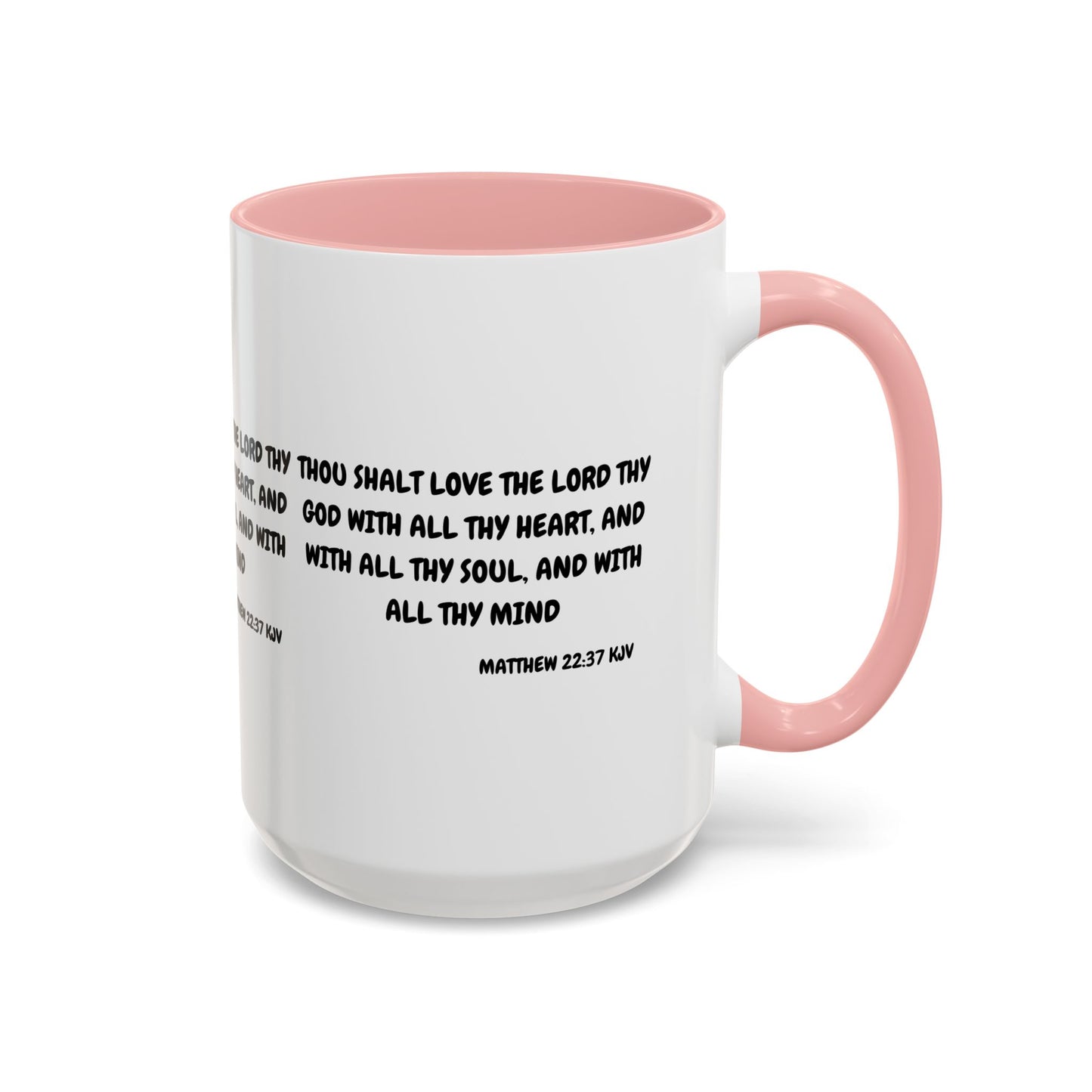 Matthew 22:37 KJV Coffee Mug Love the Lord Your God Biblical Christian Gift for Faith-Based Living