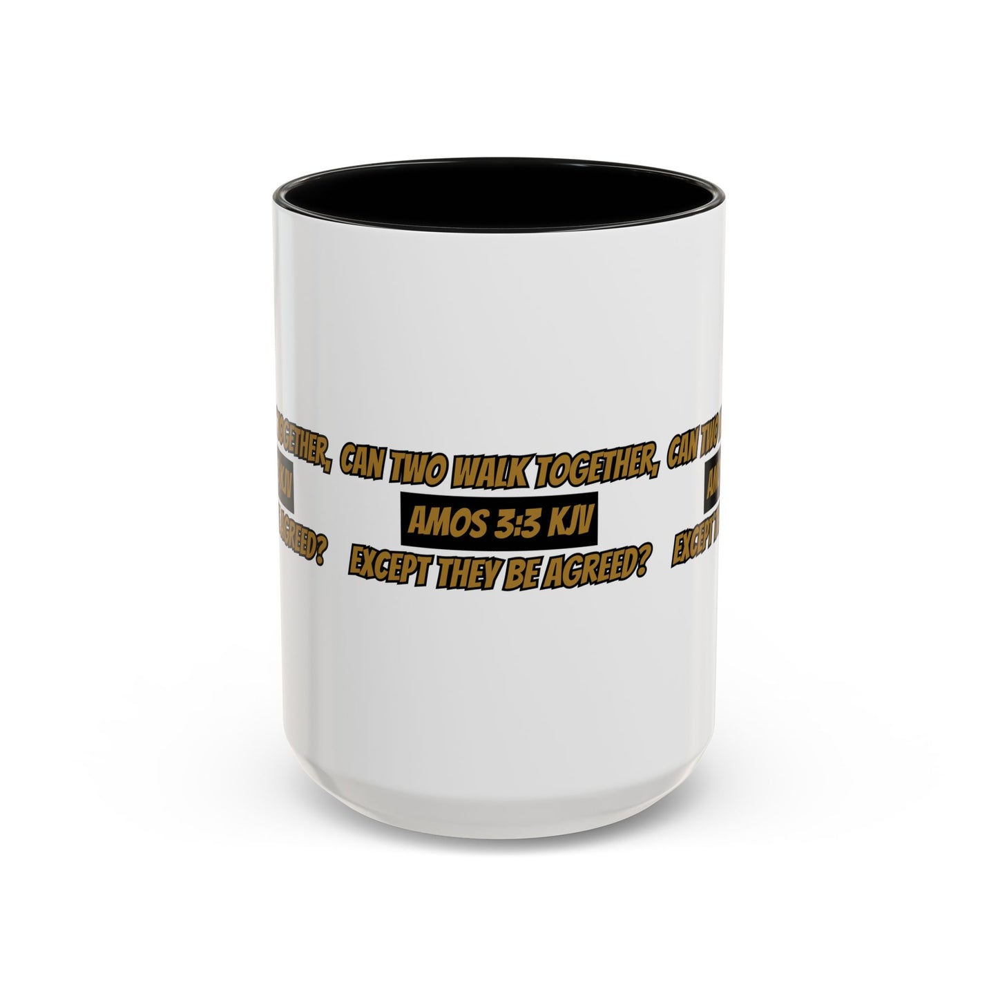 Inspirational Amos 3:3 KJV Bible Verse Coffee Mug Perfect Christian Gift