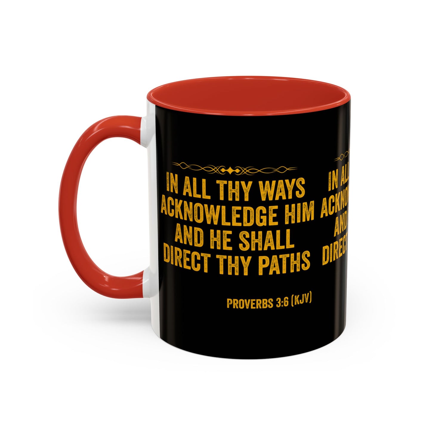 Proverbs 3:6 KJV Coffee Mug In All Thy Ways Acknowledge Him Inspirational Faith Based Gift For Believers