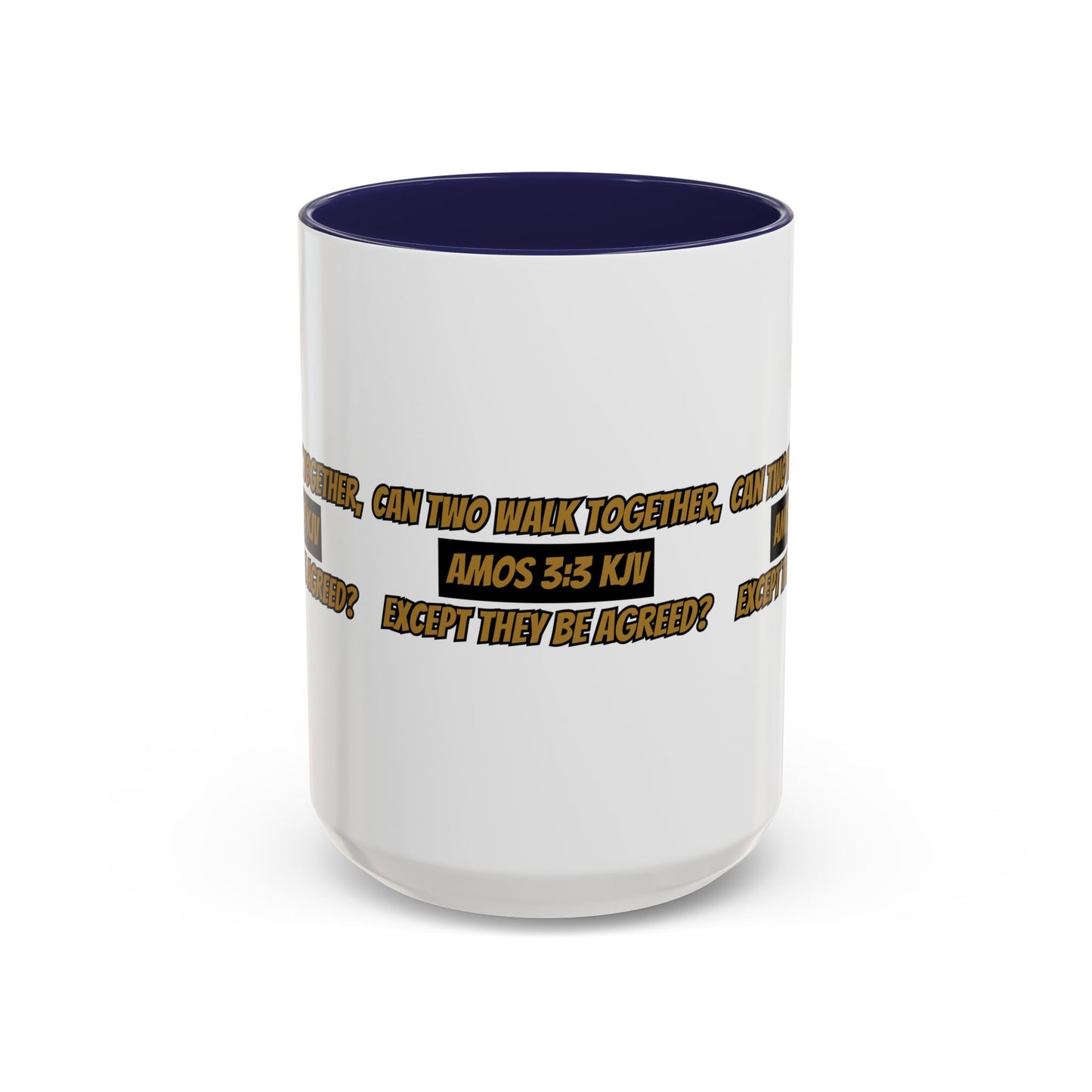 Inspirational Amos 3:3 KJV Bible Verse Coffee Mug Perfect Christian Gift