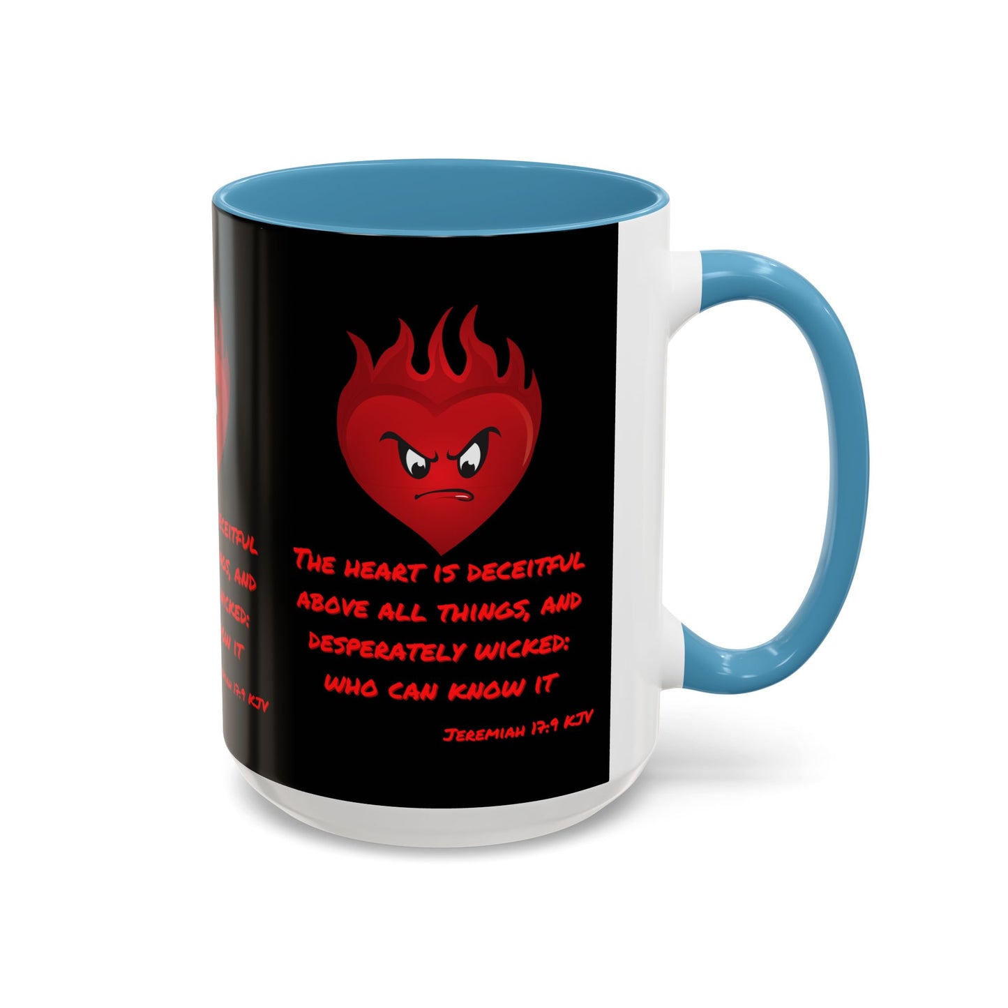 Jeremiah 17:9 KJV Coffee Mug The Heart is Deceitful Biblical Christian Gift for Faith-Based Coffee Lovers