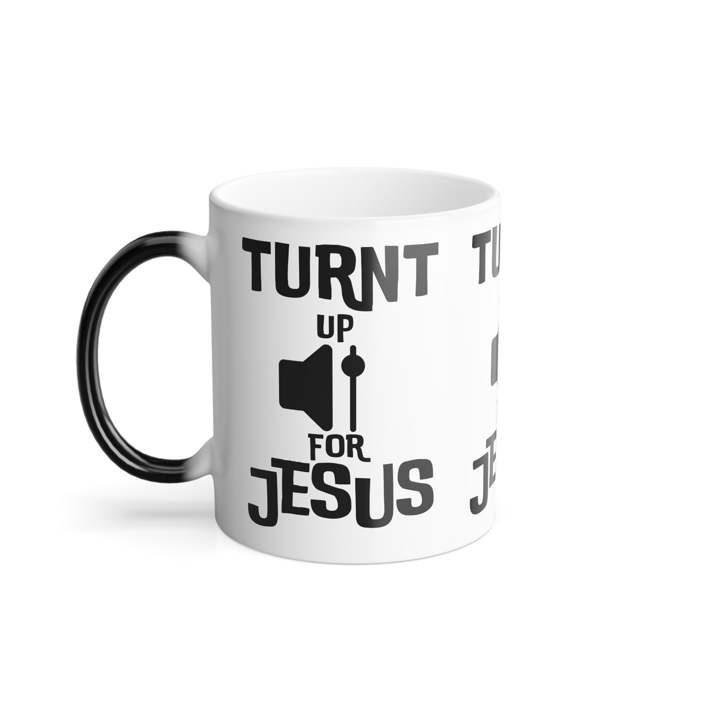 Turnt Up For Jesus Color Morphing Coffee Mug Biblical Christian Gift for Faith-Based Coffee Lovers