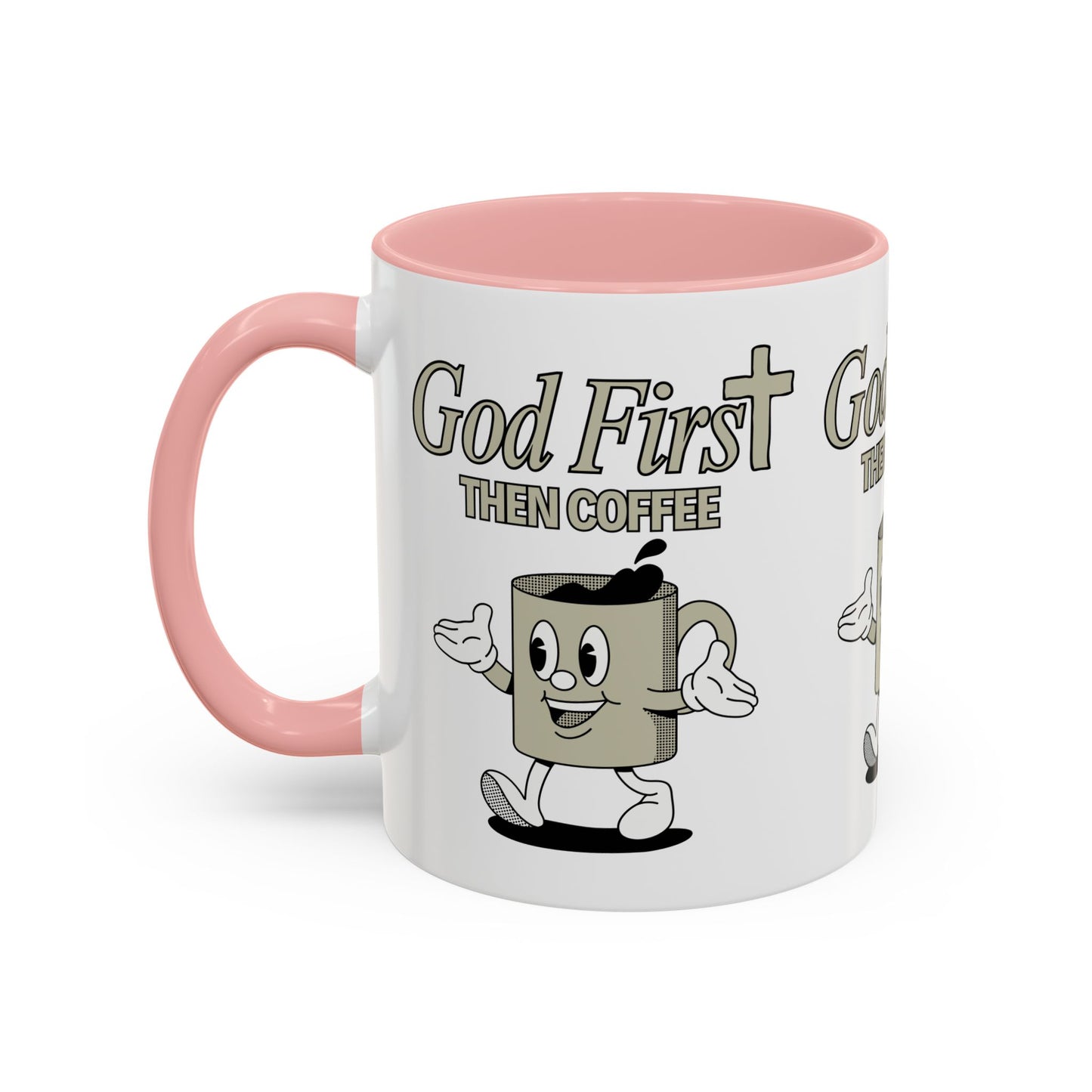 God First Then Coffee Mug Inspirational Christian Gift for Faith Based Coffee Lovers