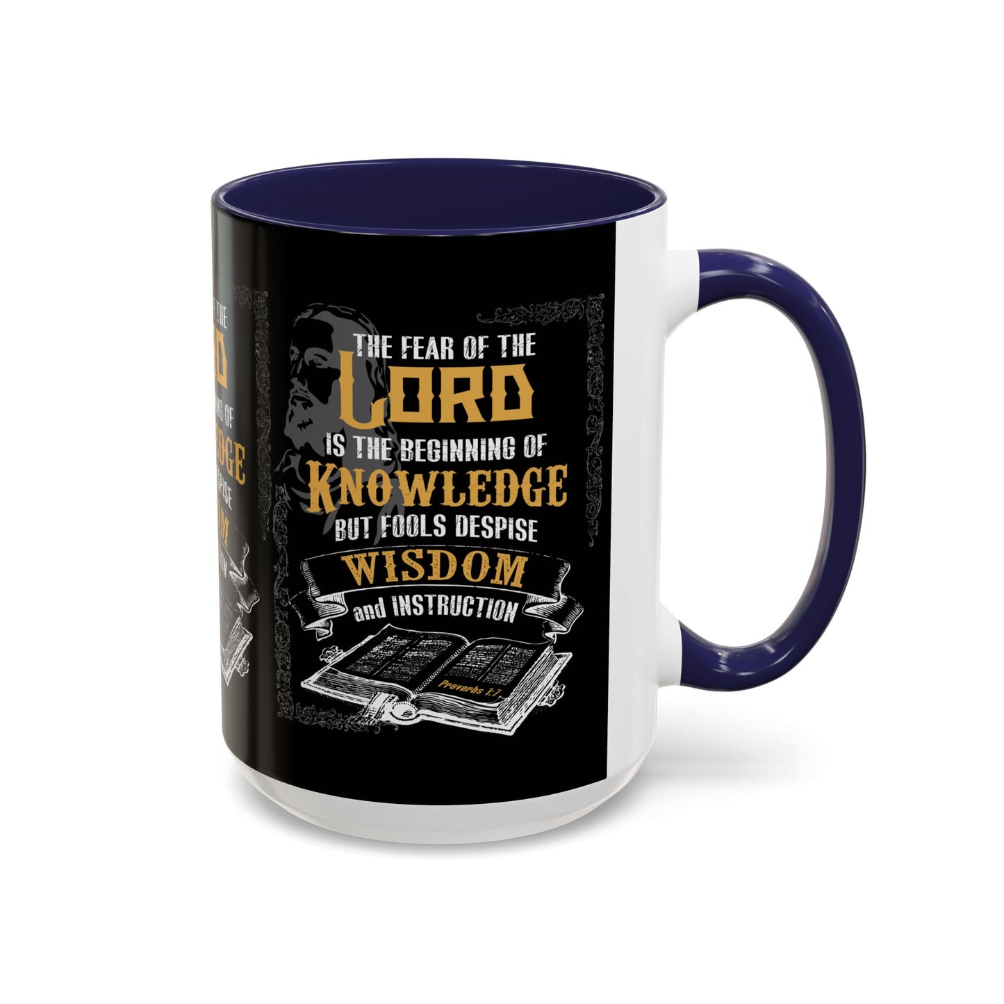 Proverbs 1:7 Bible Verse Coffee Mug Wisdom In Every Sip