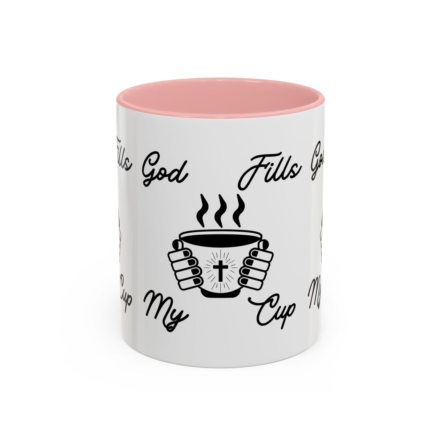 God Fills My Cup Coffee Mug Inspirational Christian Gift for Faith and Encouragement for Coffee Lovers