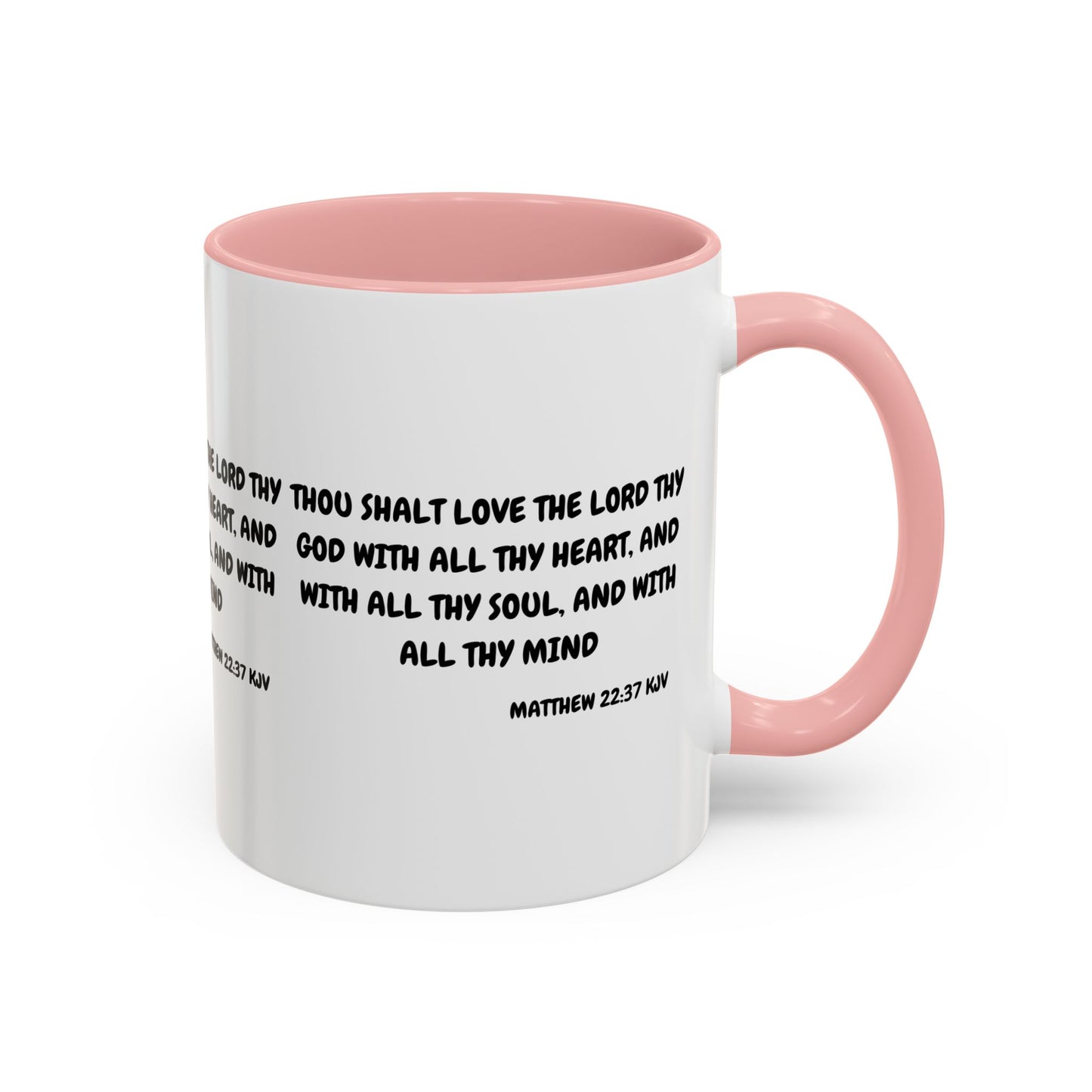 Matthew 22:37 KJV Coffee Mug Love the Lord Your God Biblical Christian Gift for Faith-Based Living