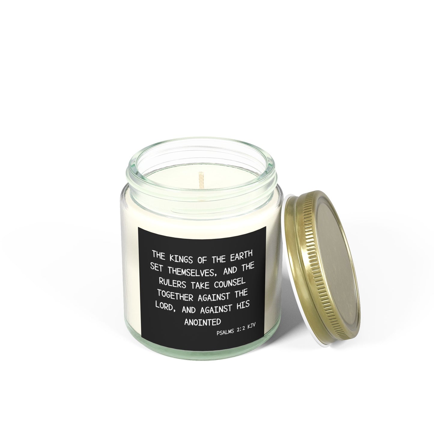 Psalms 2:2 KJV Scented Candle The Kings of the Earth Inspirational Christian Gift for Faith-Based Candle Lovers