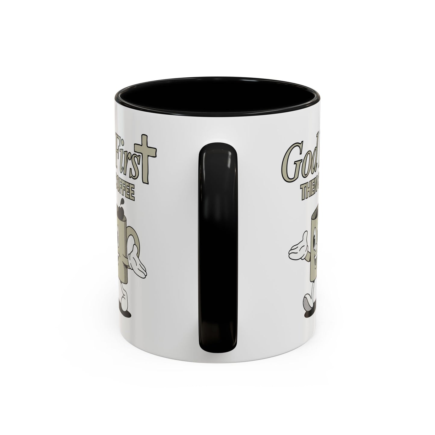 God First Then Coffee Mug Inspirational Christian Gift for Faith Based Coffee Lovers