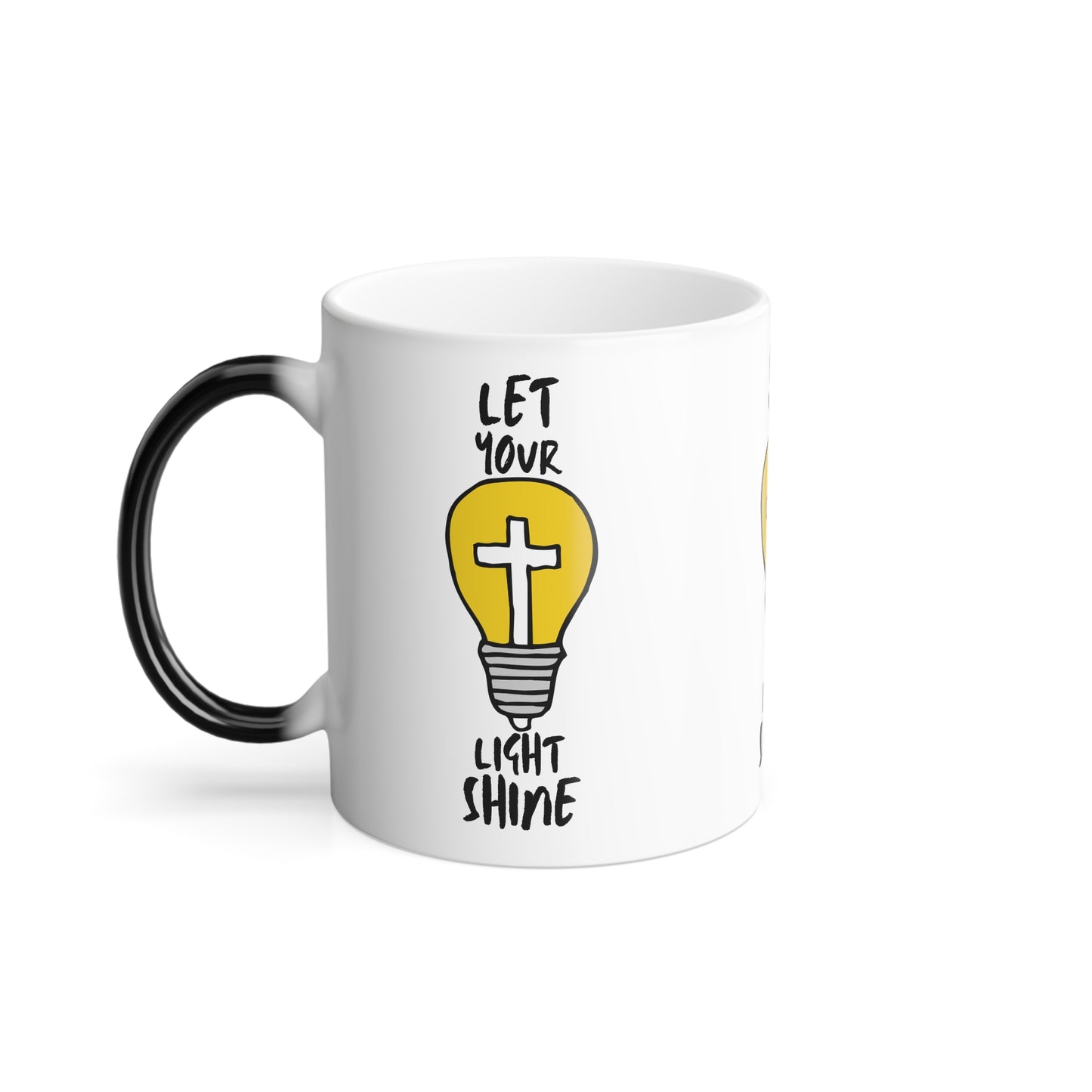 Let Your Light Shine Color Morphing Coffee Mug Inspirational Christian Gift for Faith-Based Coffee Lovers