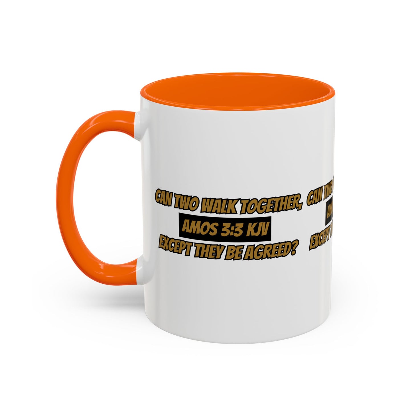 Inspirational Amos 3:3 KJV Bible Verse Coffee Mug Perfect Christian Gift