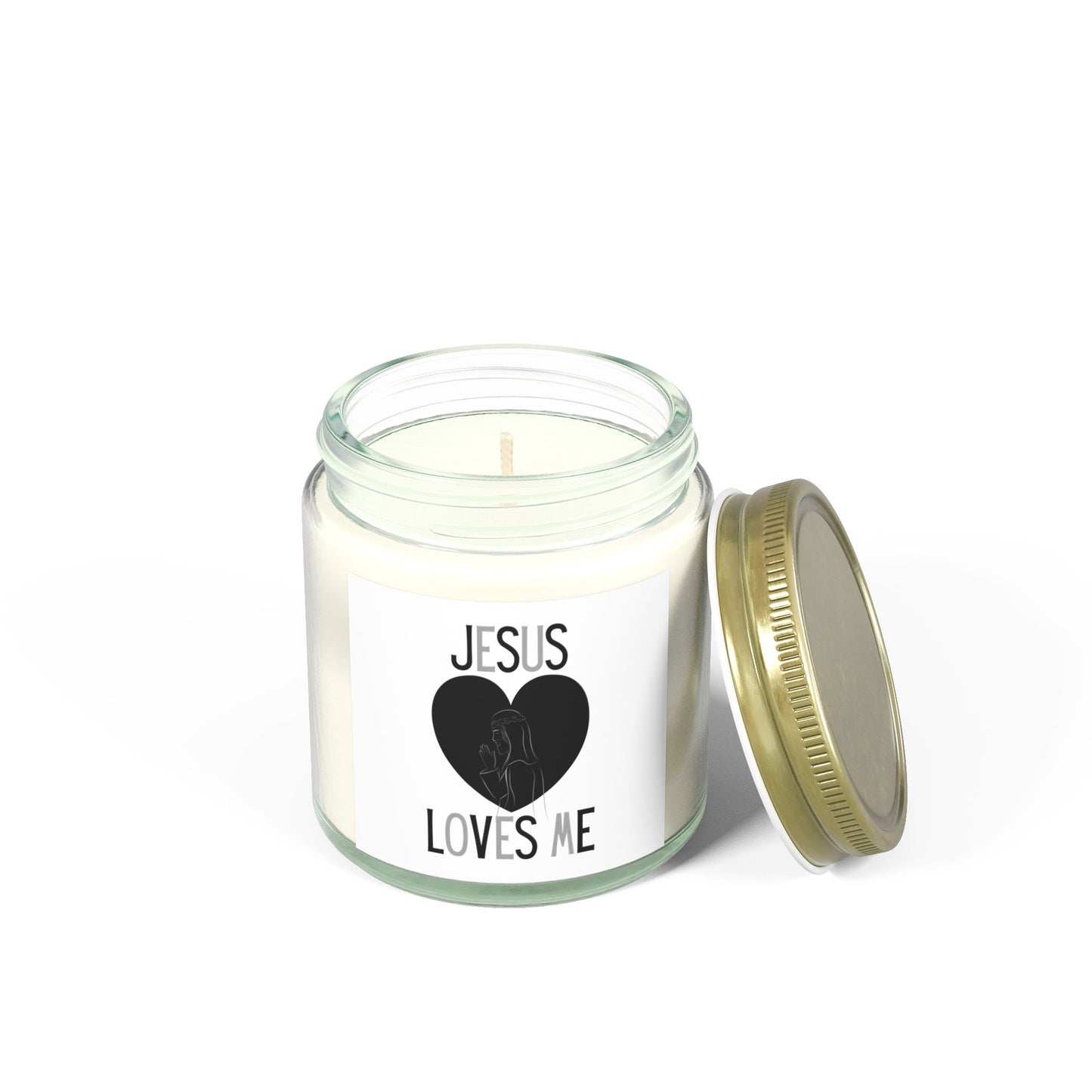 Jesus Loves Me Scented Candle Inspirational Christian Gift for Faith-Based Living Scented Candle