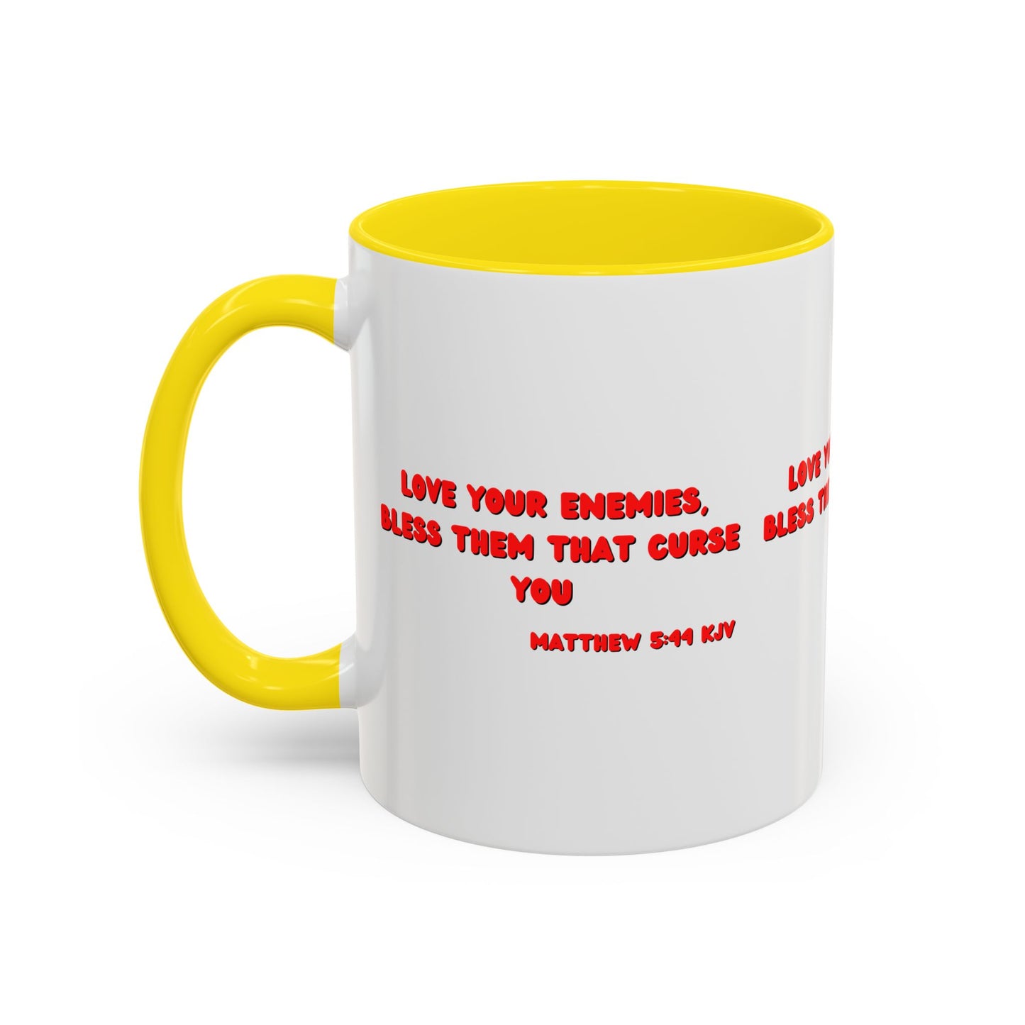 Matthew 5:44 KJV Coffee Mug Love Your Enemies Biblical Christian Gift for Faith-Based Living