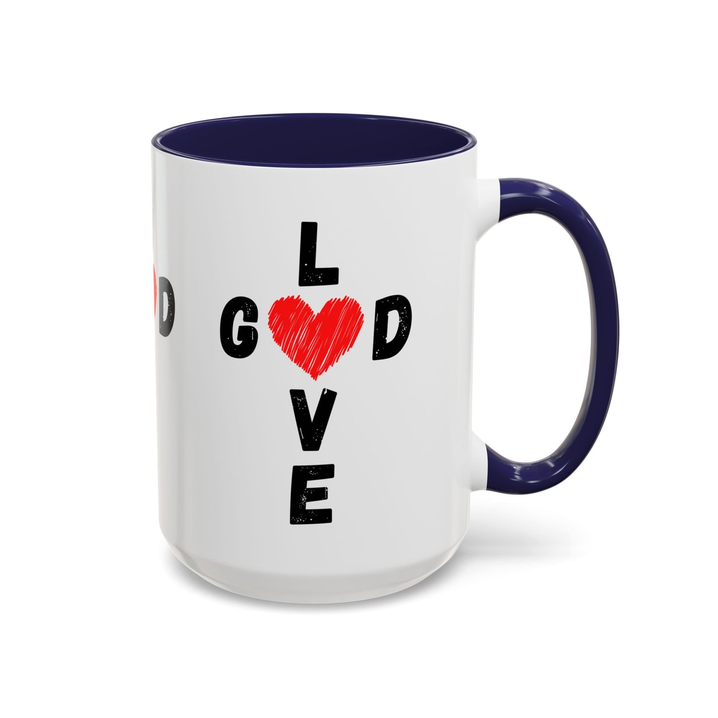 Love God Cross Shaped Coffee Mug Inspirational Christian Gift for Faith-Based Living