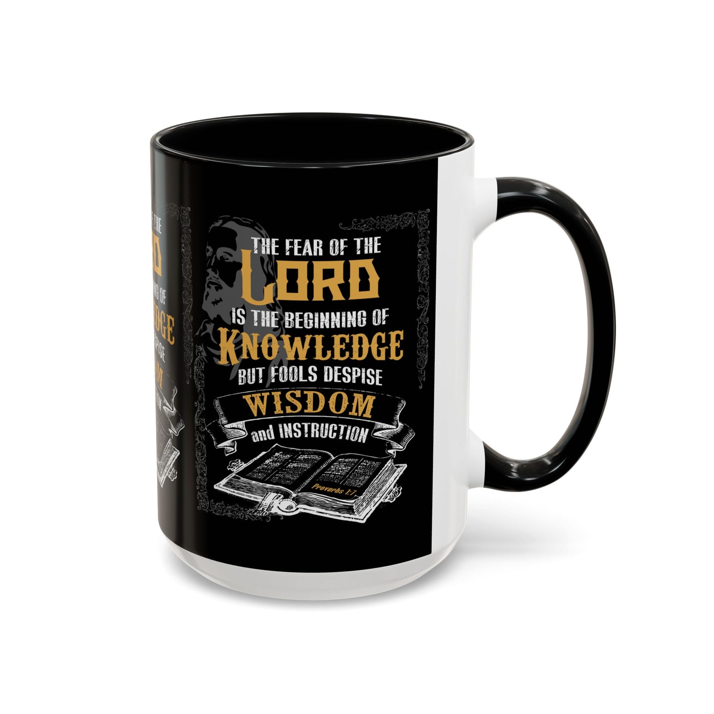 Proverbs 1:7 Bible Verse Coffee Mug Wisdom In Every Sip