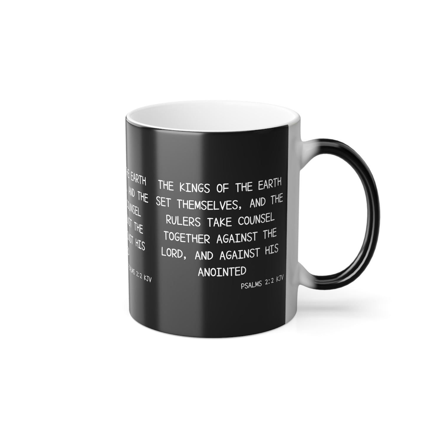 Psalms 2:2 KJV Color Morphing Coffee Mug The Kings of the Earth Inspirational Christian Gift for Faith-Based Coffee Lovers