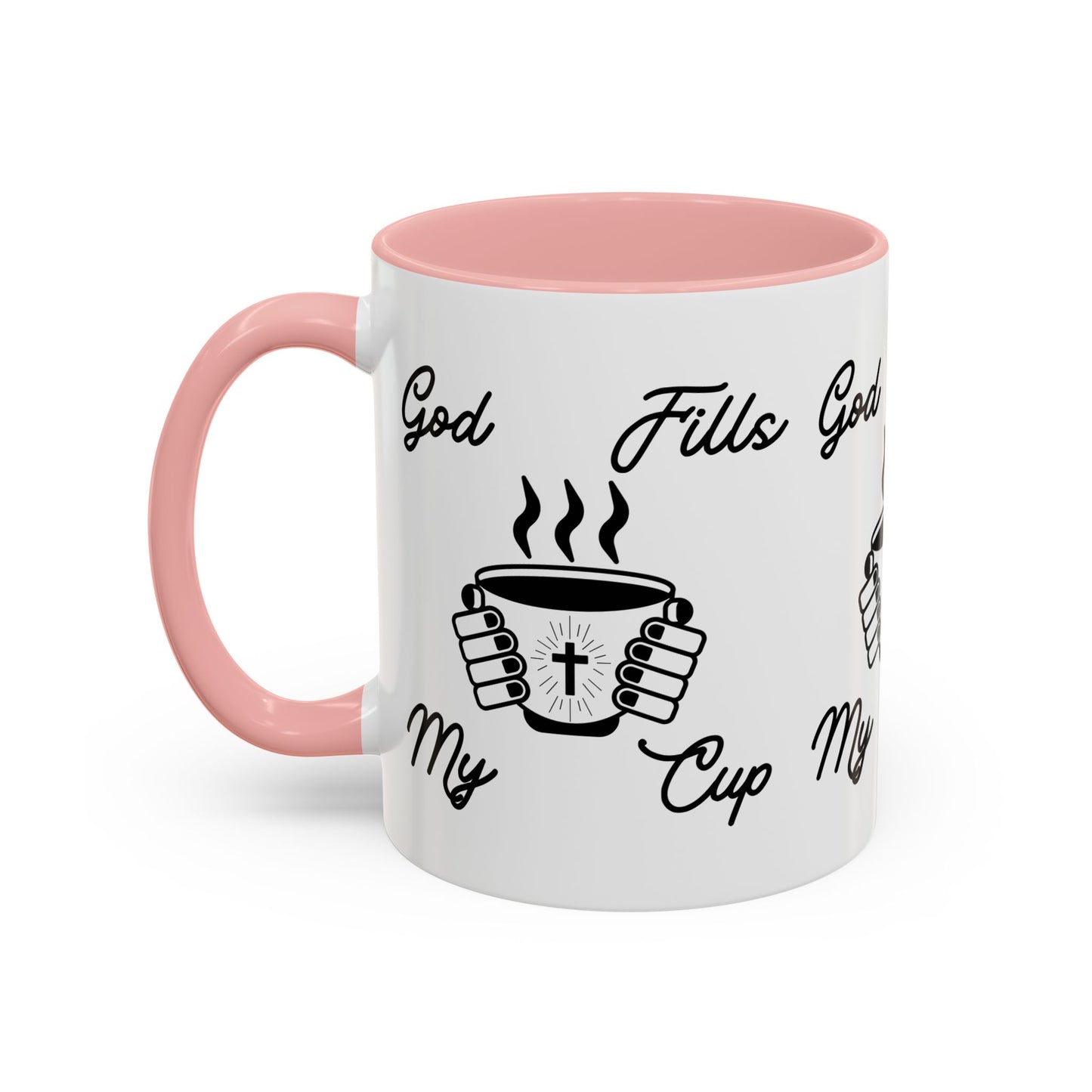 God Fills My Cup Coffee Mug Inspirational Christian Gift for Faith and Encouragement for Coffee Lovers